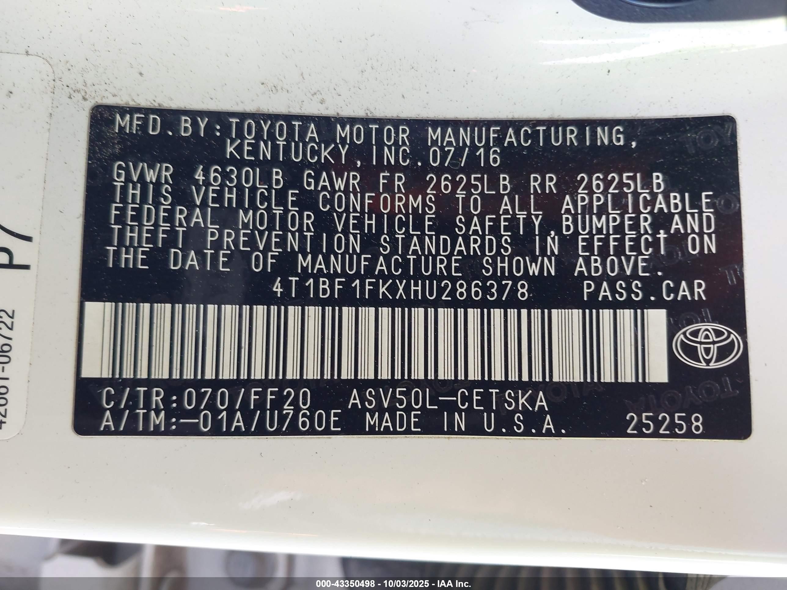 TOYOTA CAMRY image 9