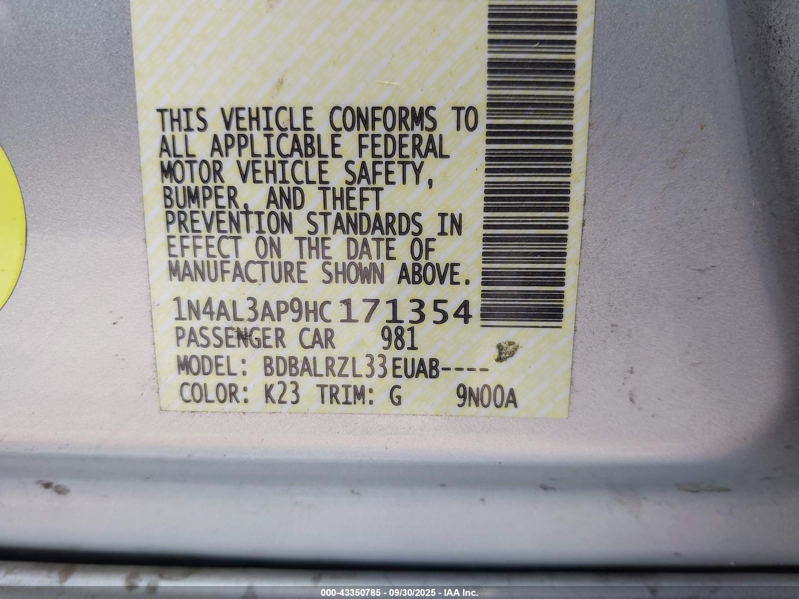 NISSAN ALTIMA image 9