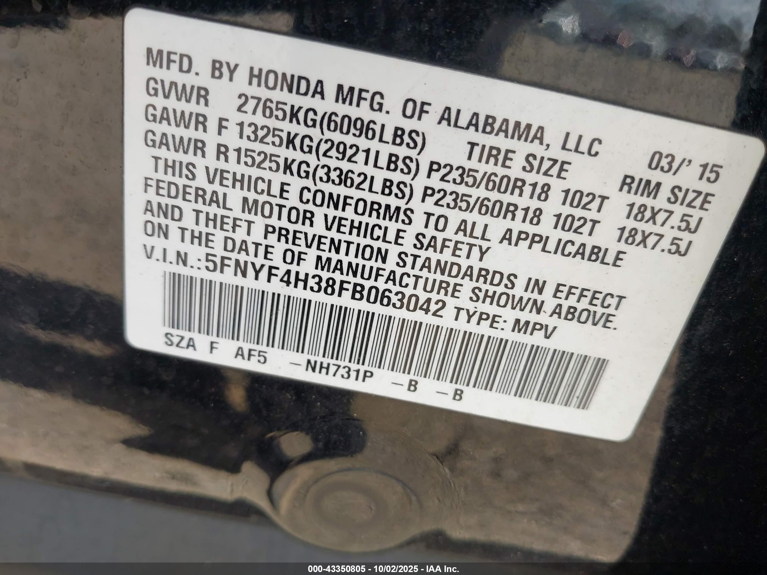 HONDA PILOT image 9