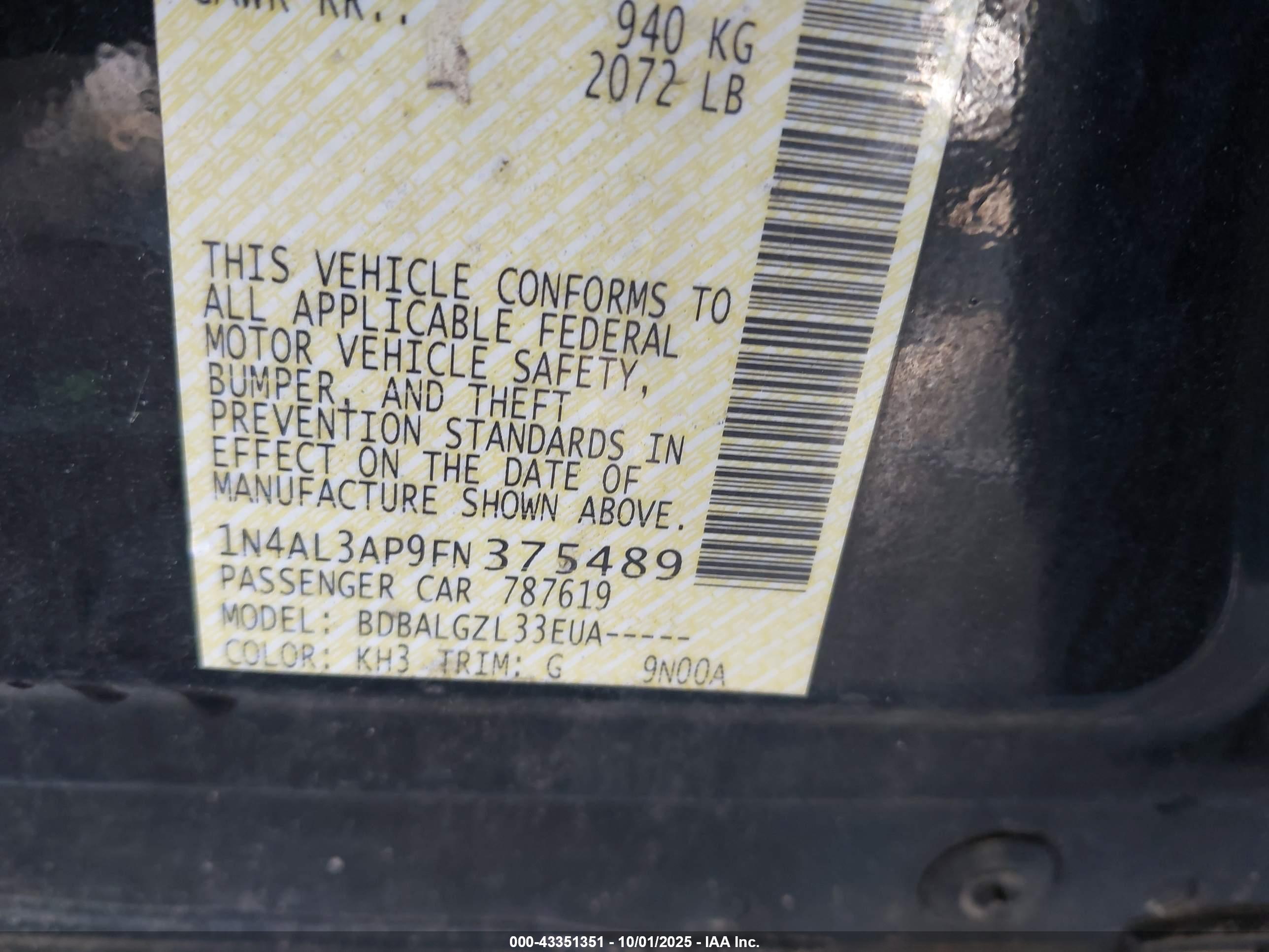 NISSAN ALTIMA image 9