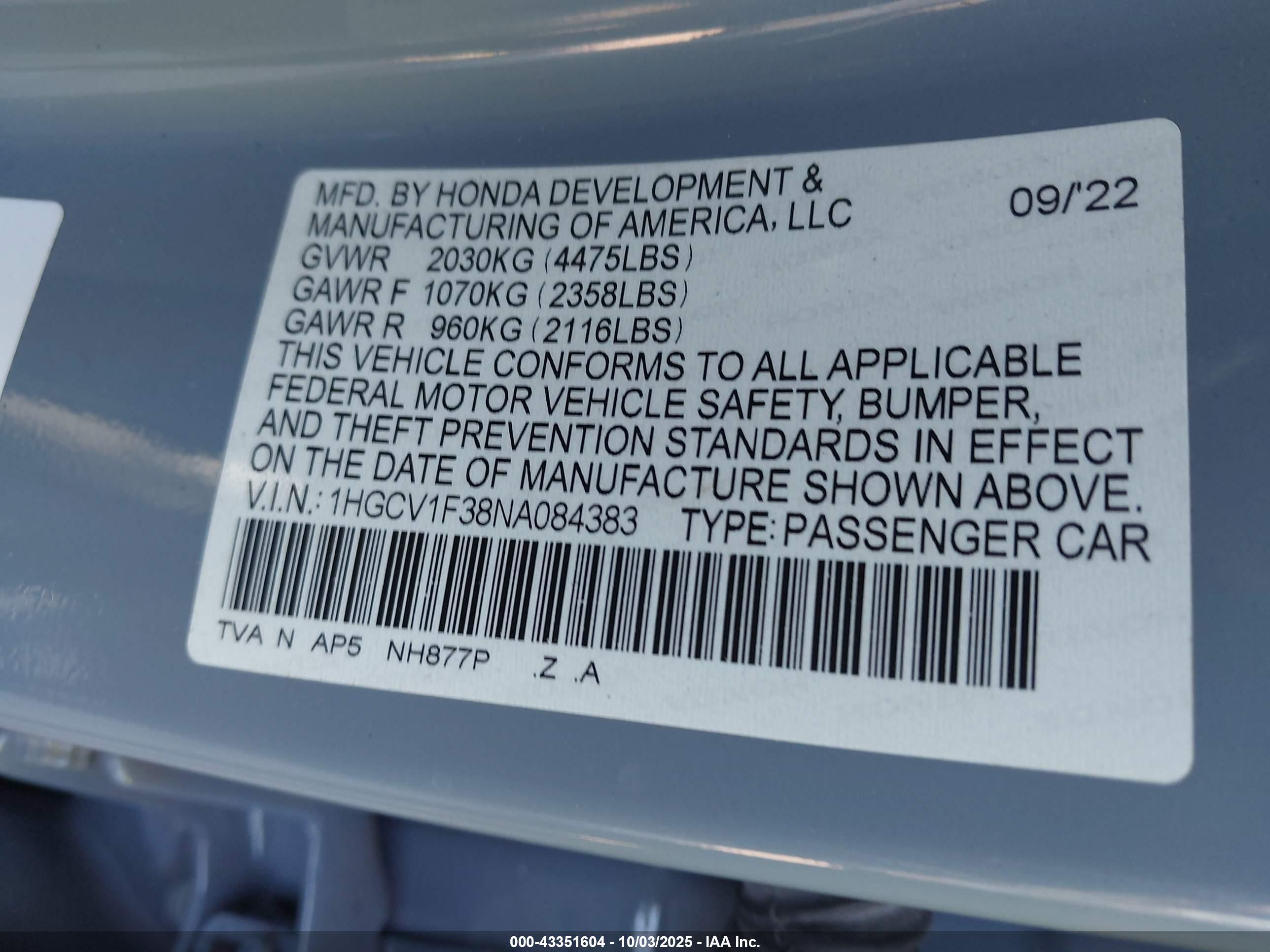 HONDA ACCORD image 9