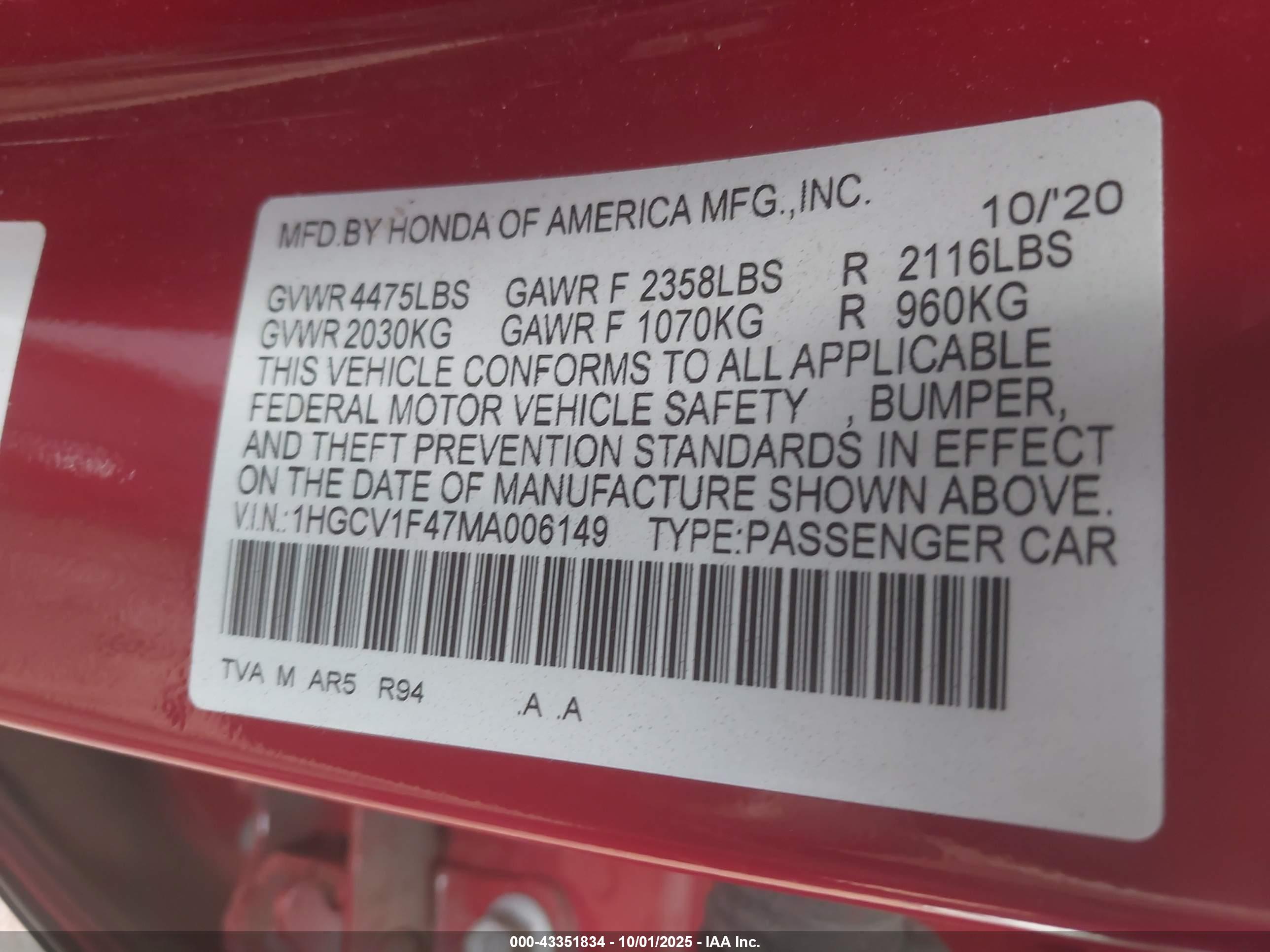 HONDA ACCORD image 9
