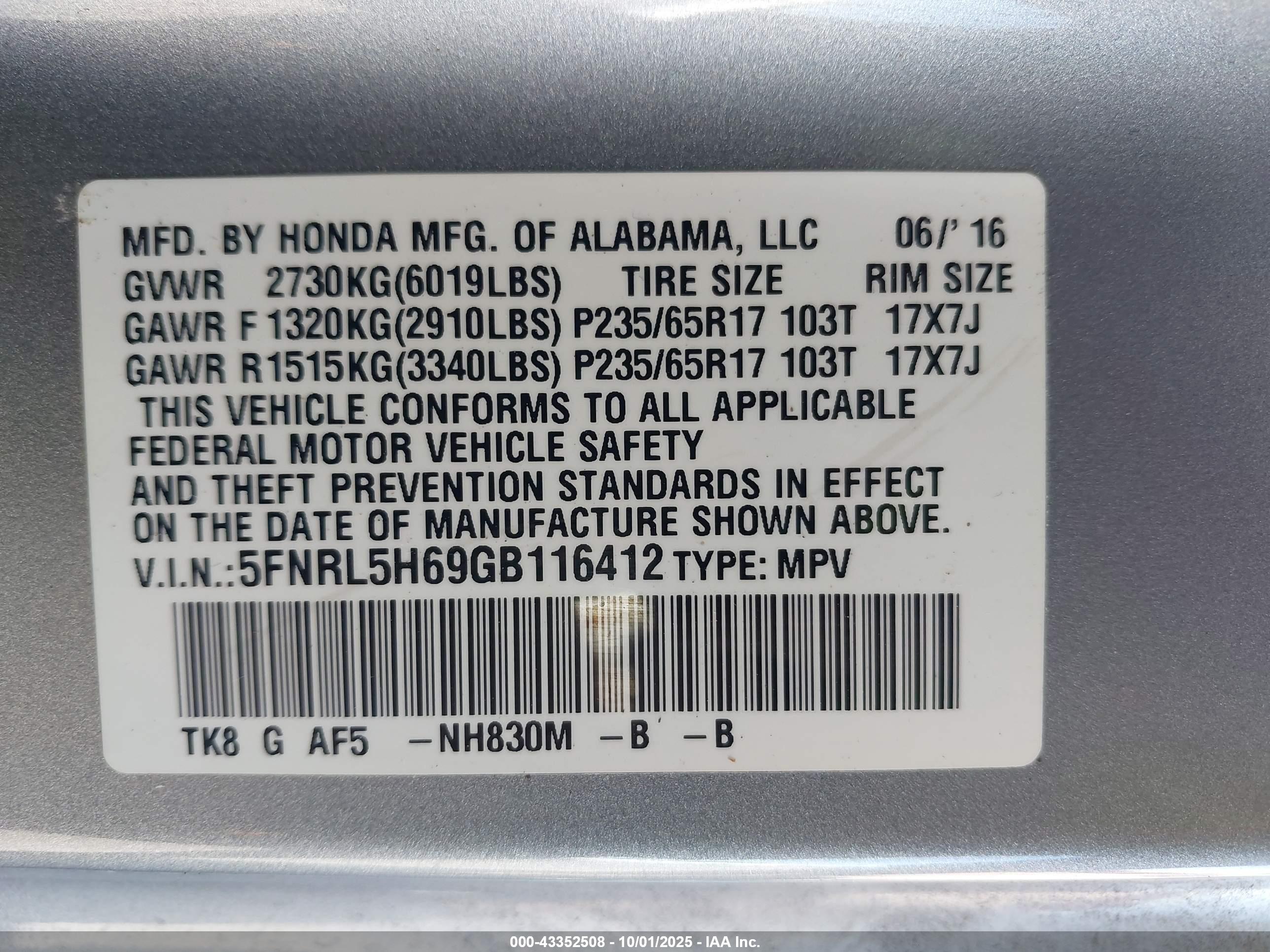 HONDA ODYSSEY image 9