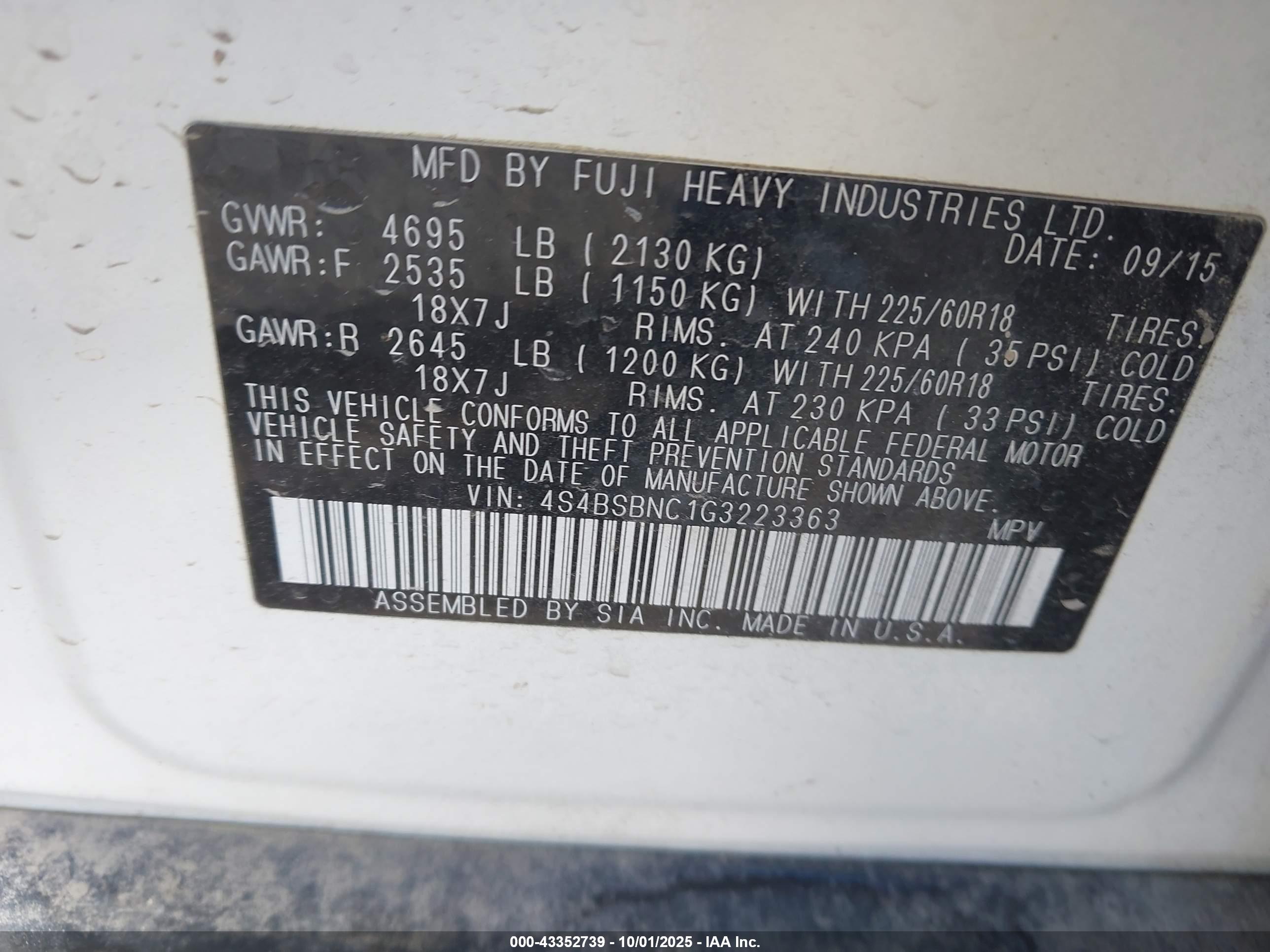 SUBARU OUTBACK image 9