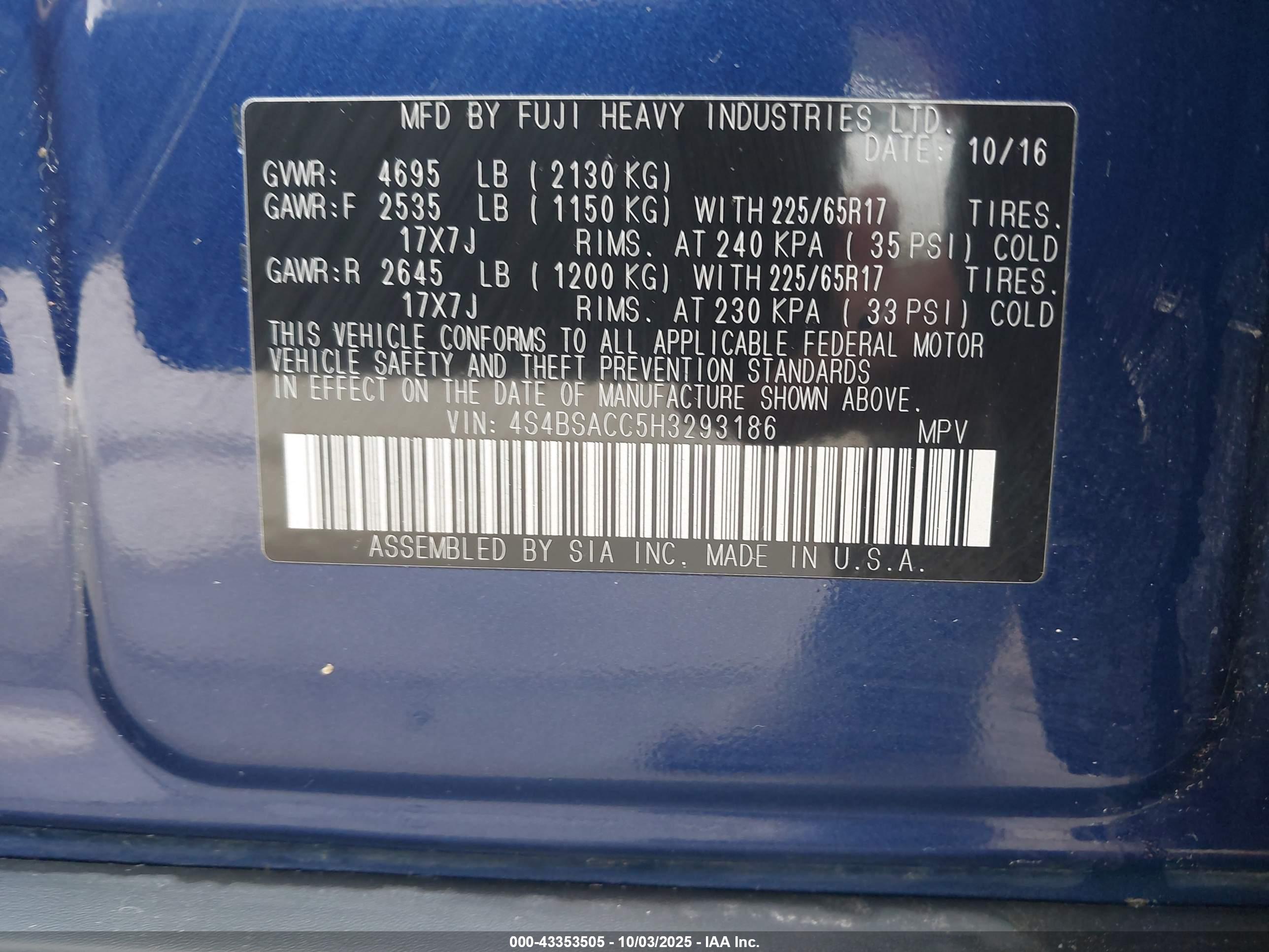 SUBARU OUTBACK image 9