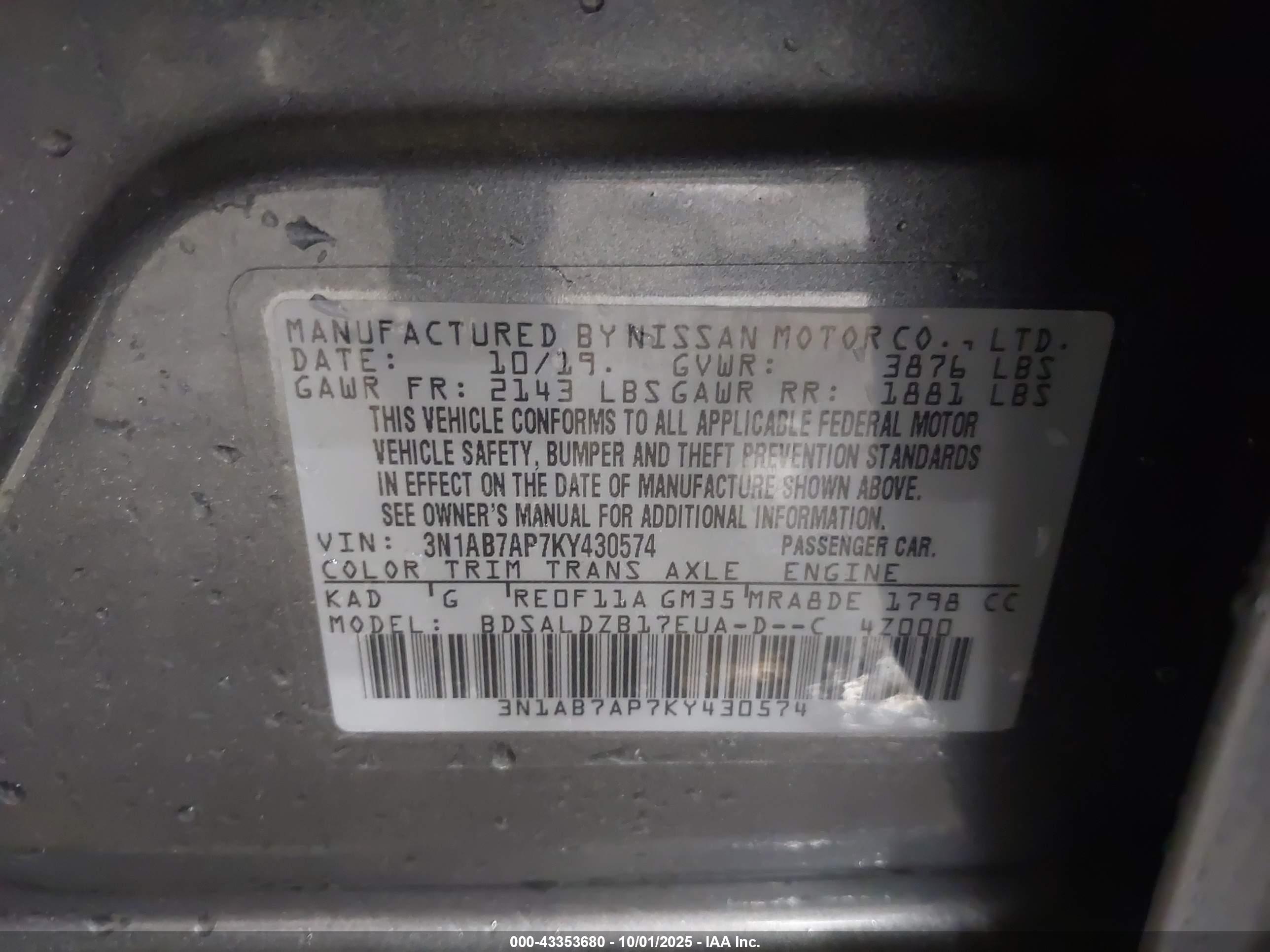 NISSAN SENTRA image 9