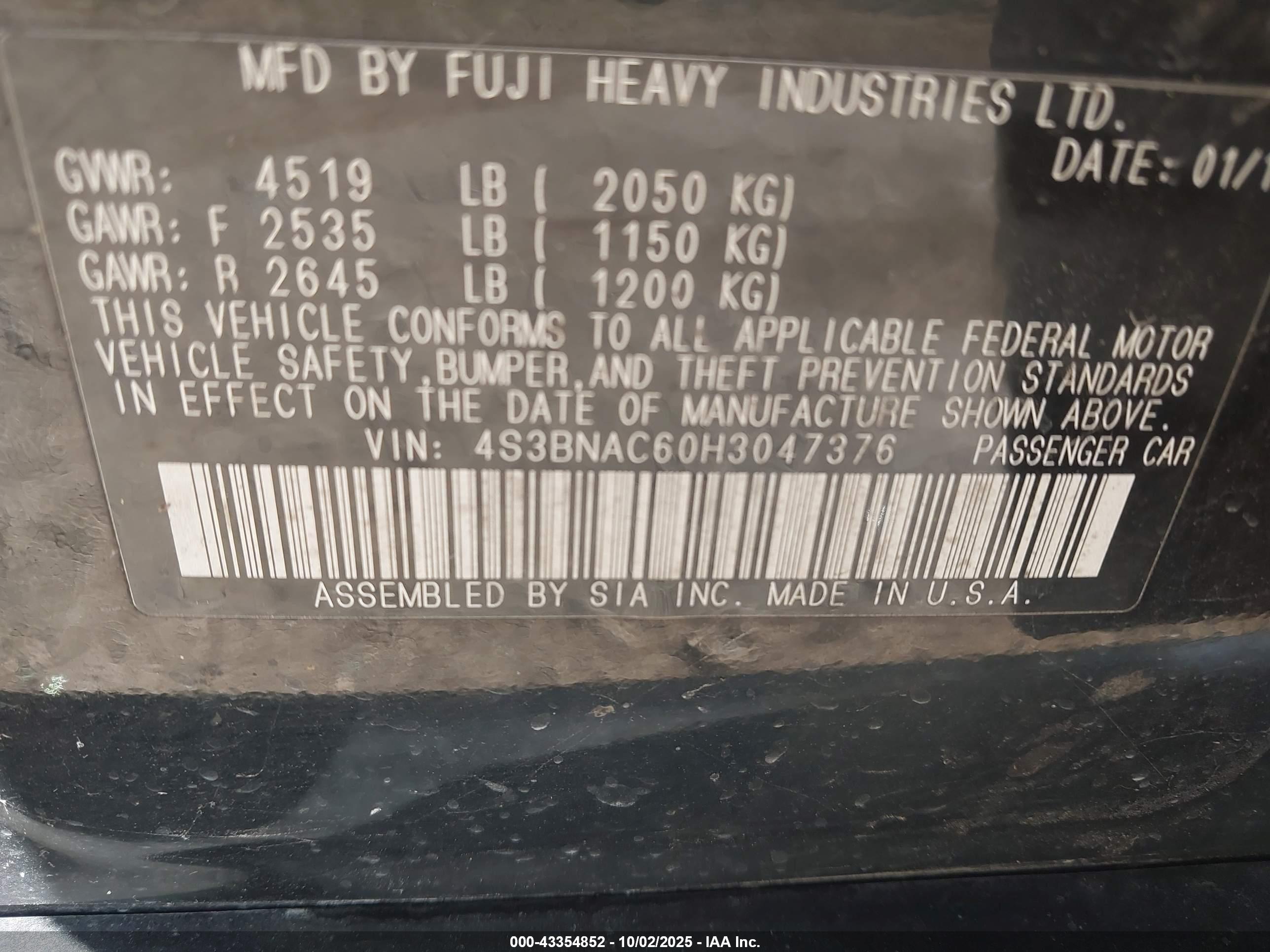 SUBARU LEGACY image 9