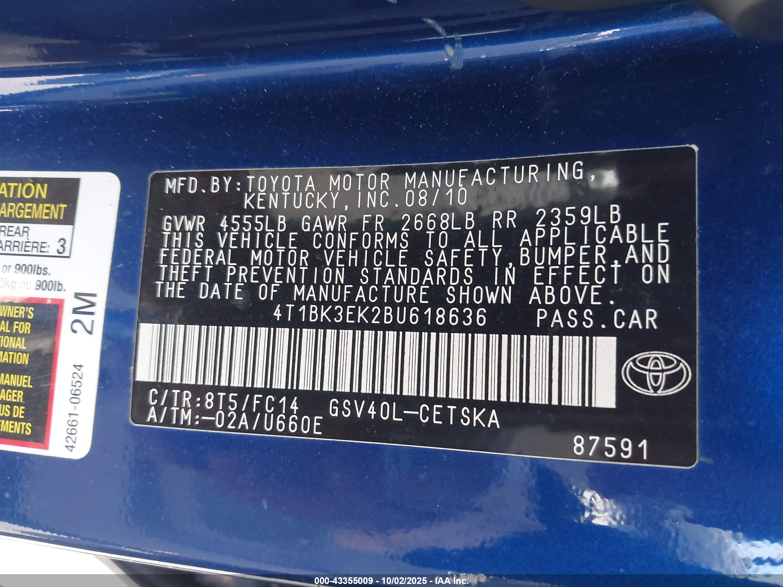 TOYOTA CAMRY image 9