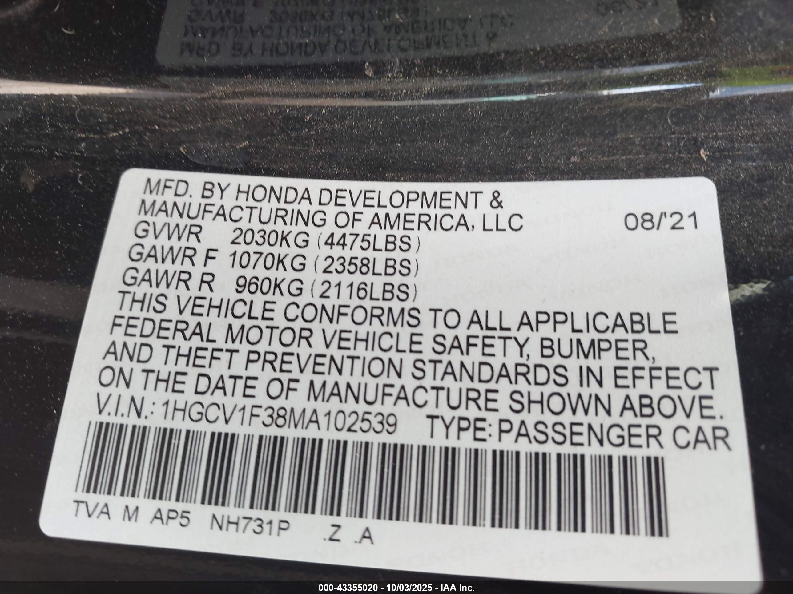 HONDA ACCORD image 9