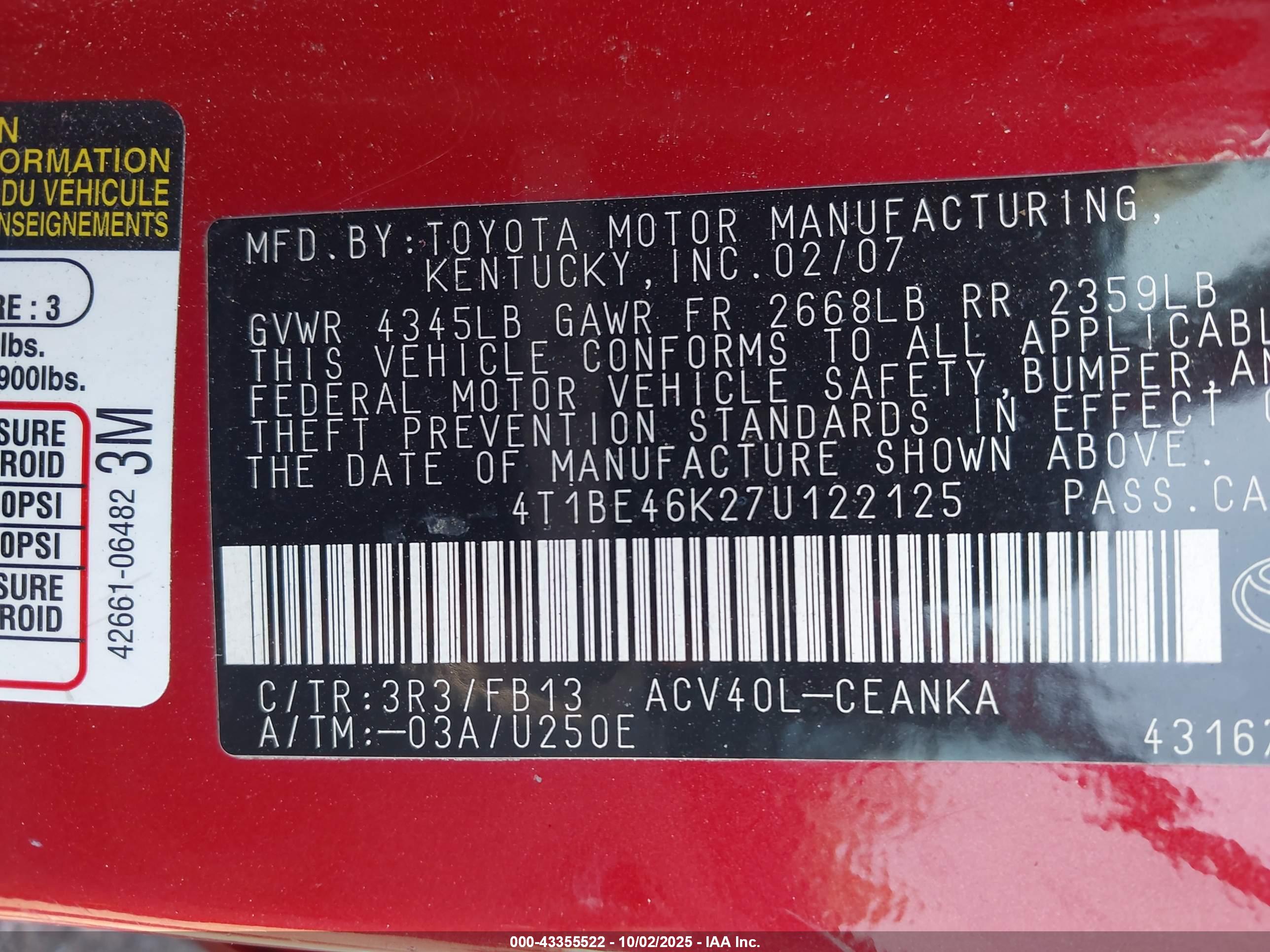 TOYOTA CAMRY image 9