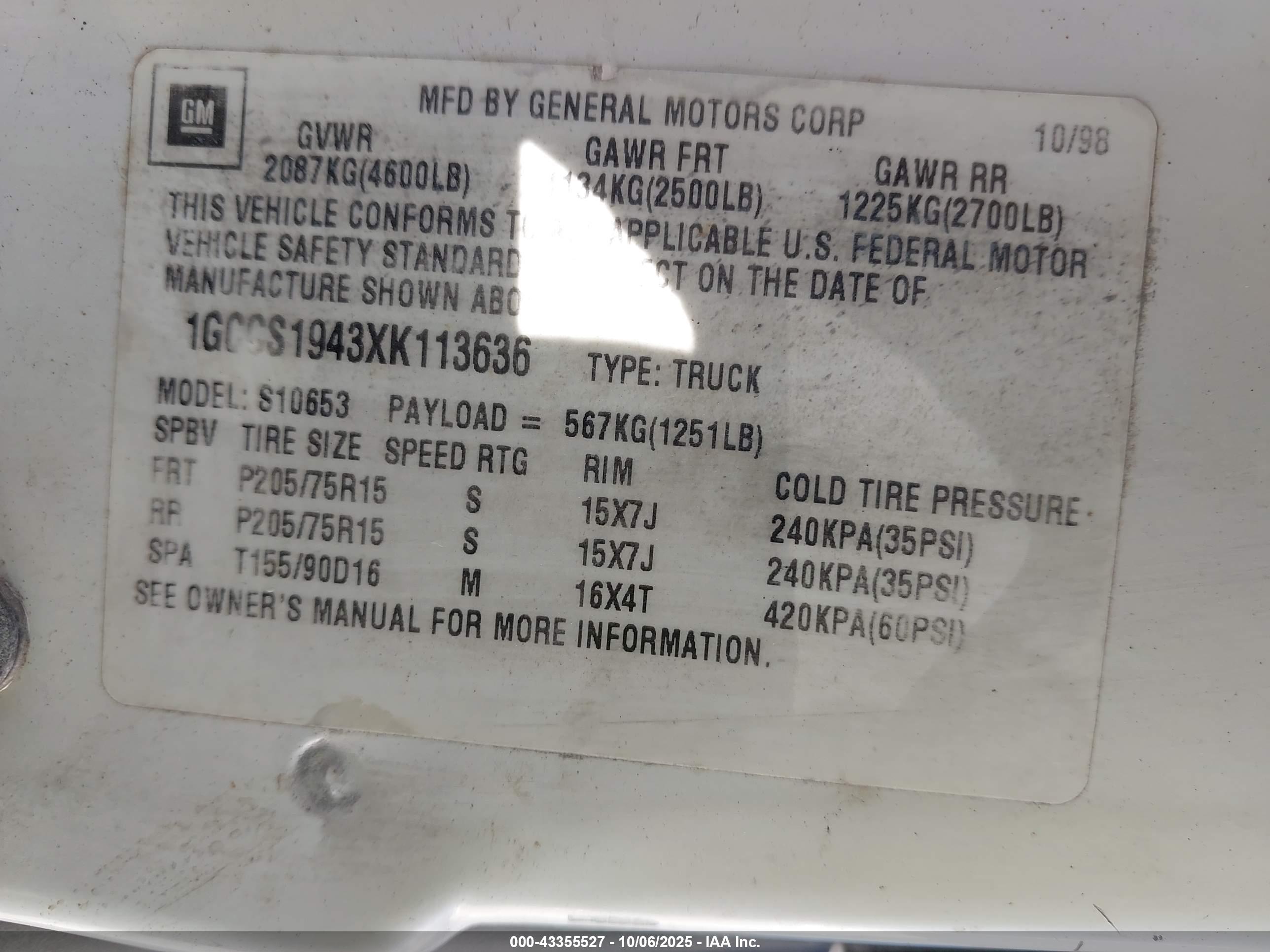 CHEVROLET S-10 image 9