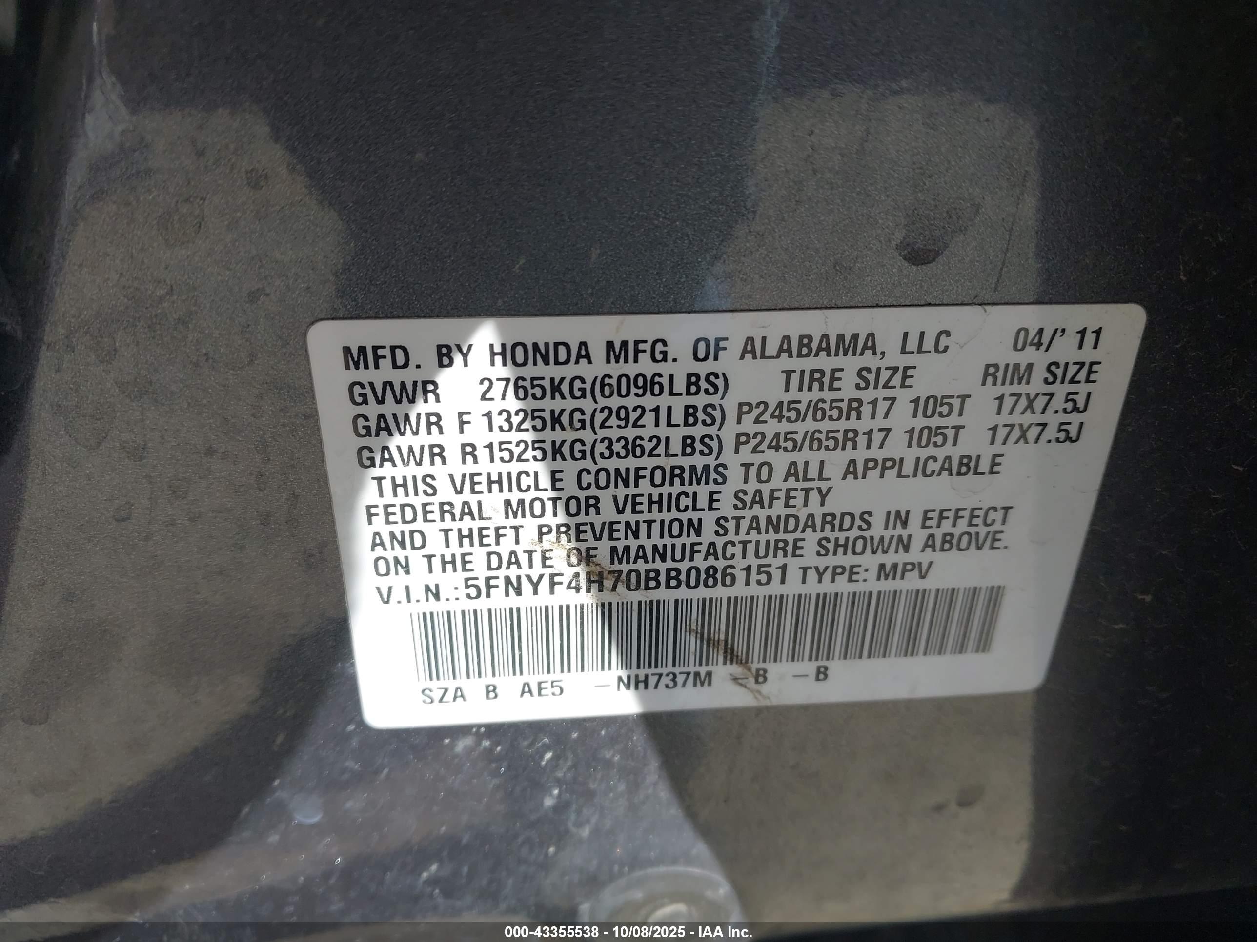 HONDA PILOT image 9