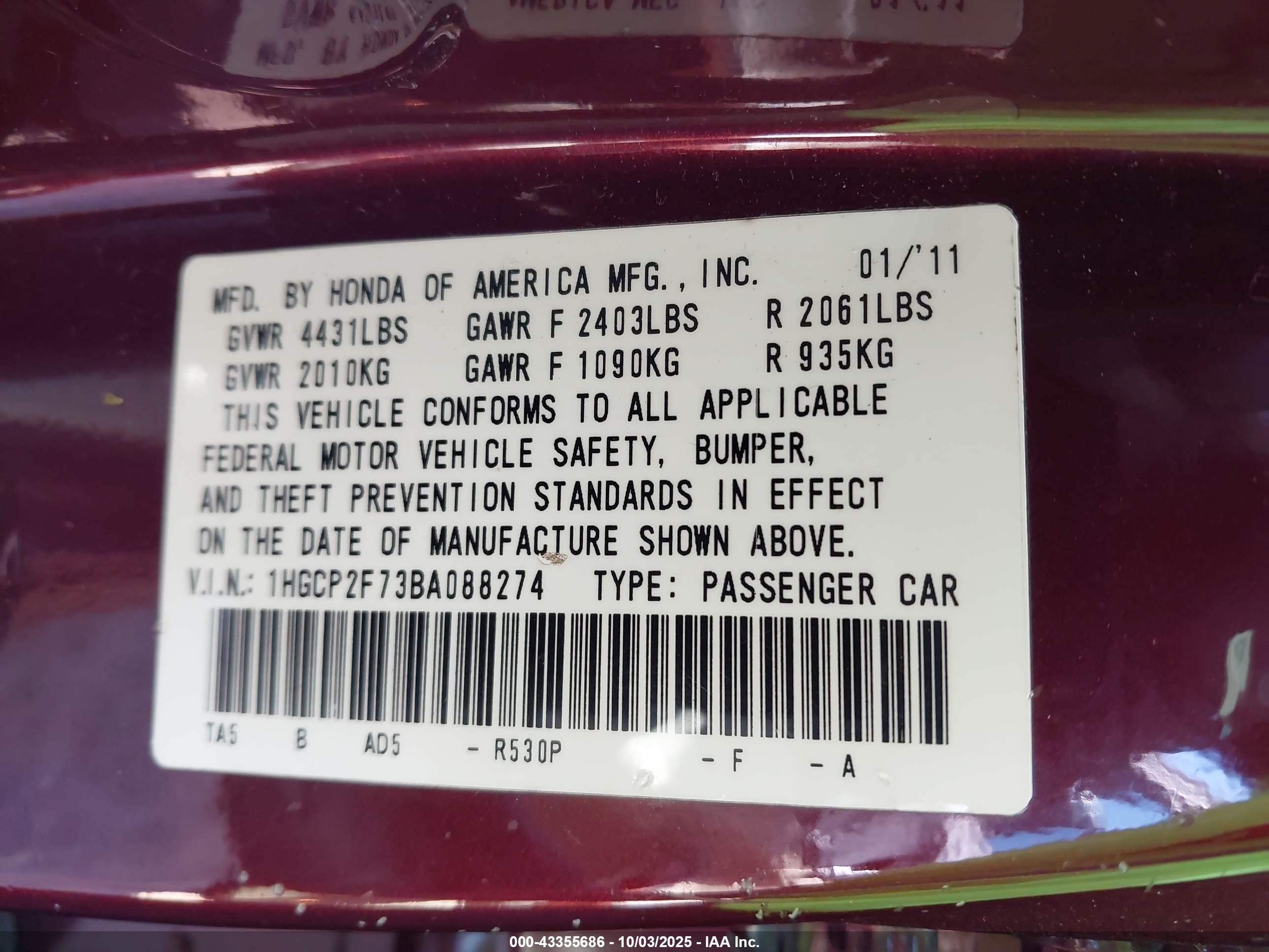 HONDA ACCORD image 9