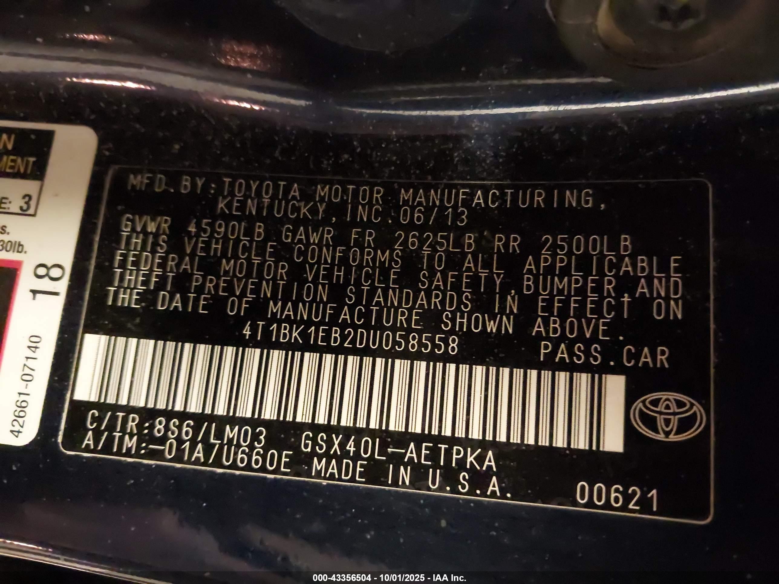 TOYOTA AVALON image 9
