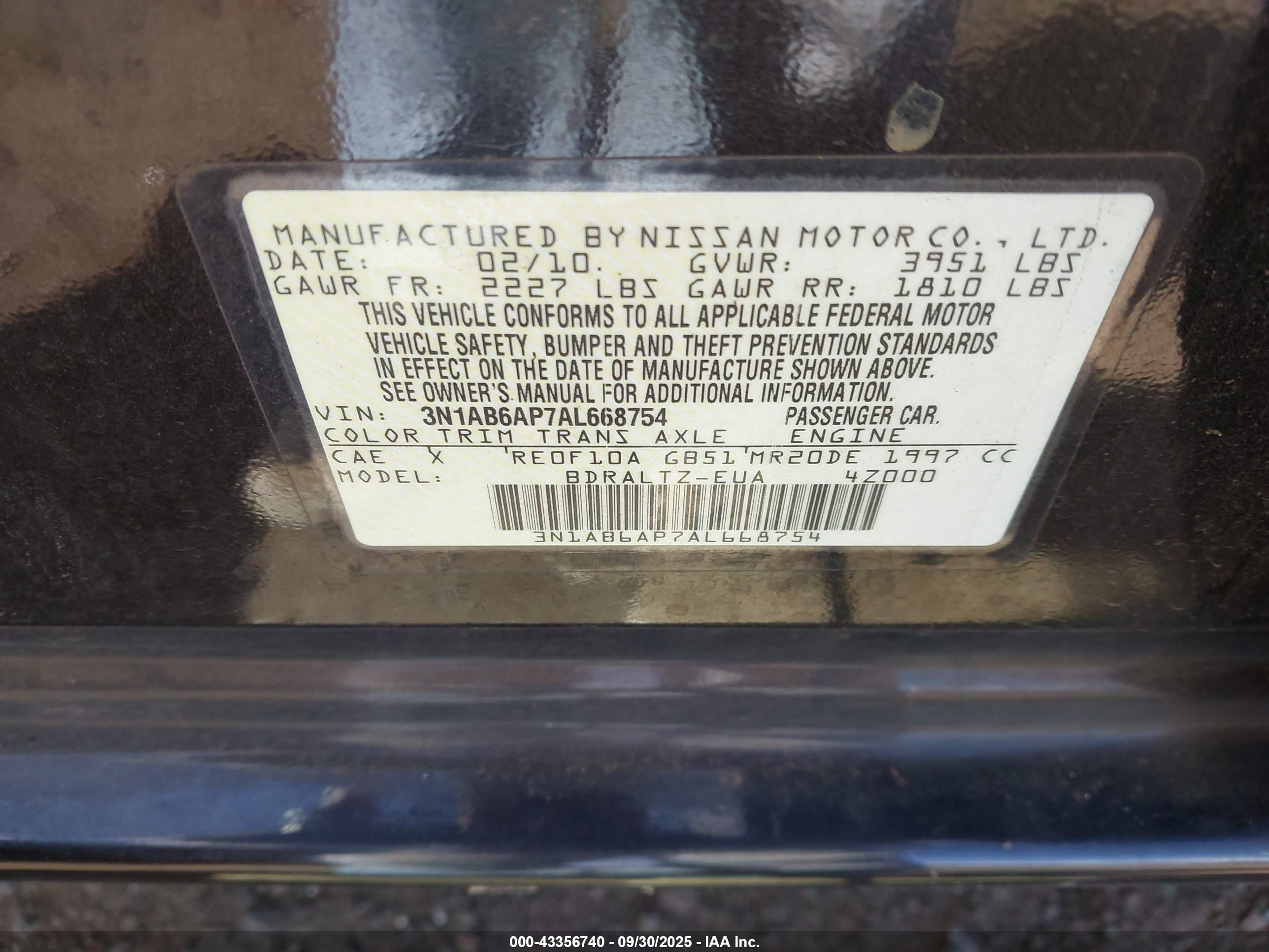 NISSAN SENTRA image 9