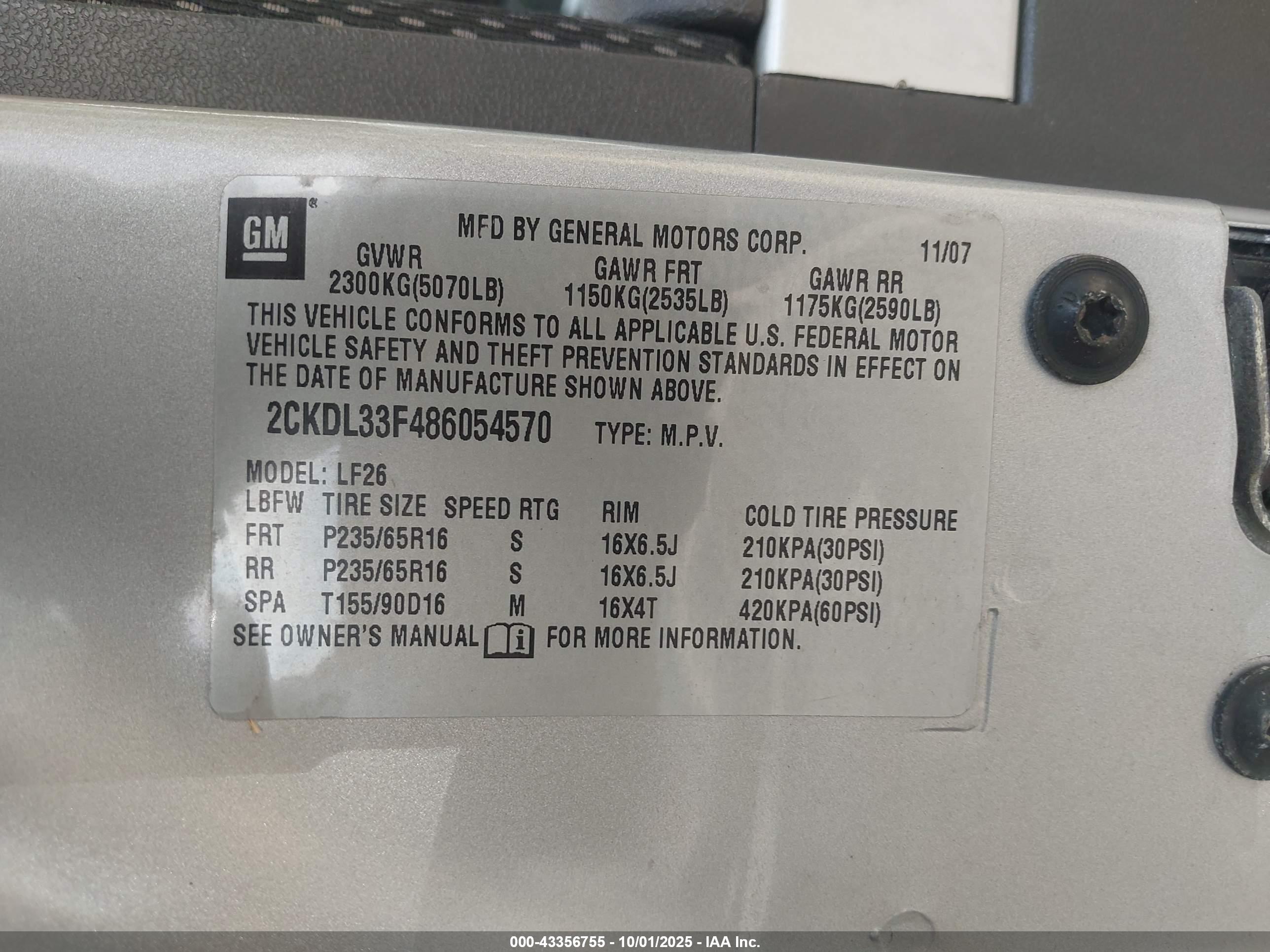 PONTIAC TORRENT image 9