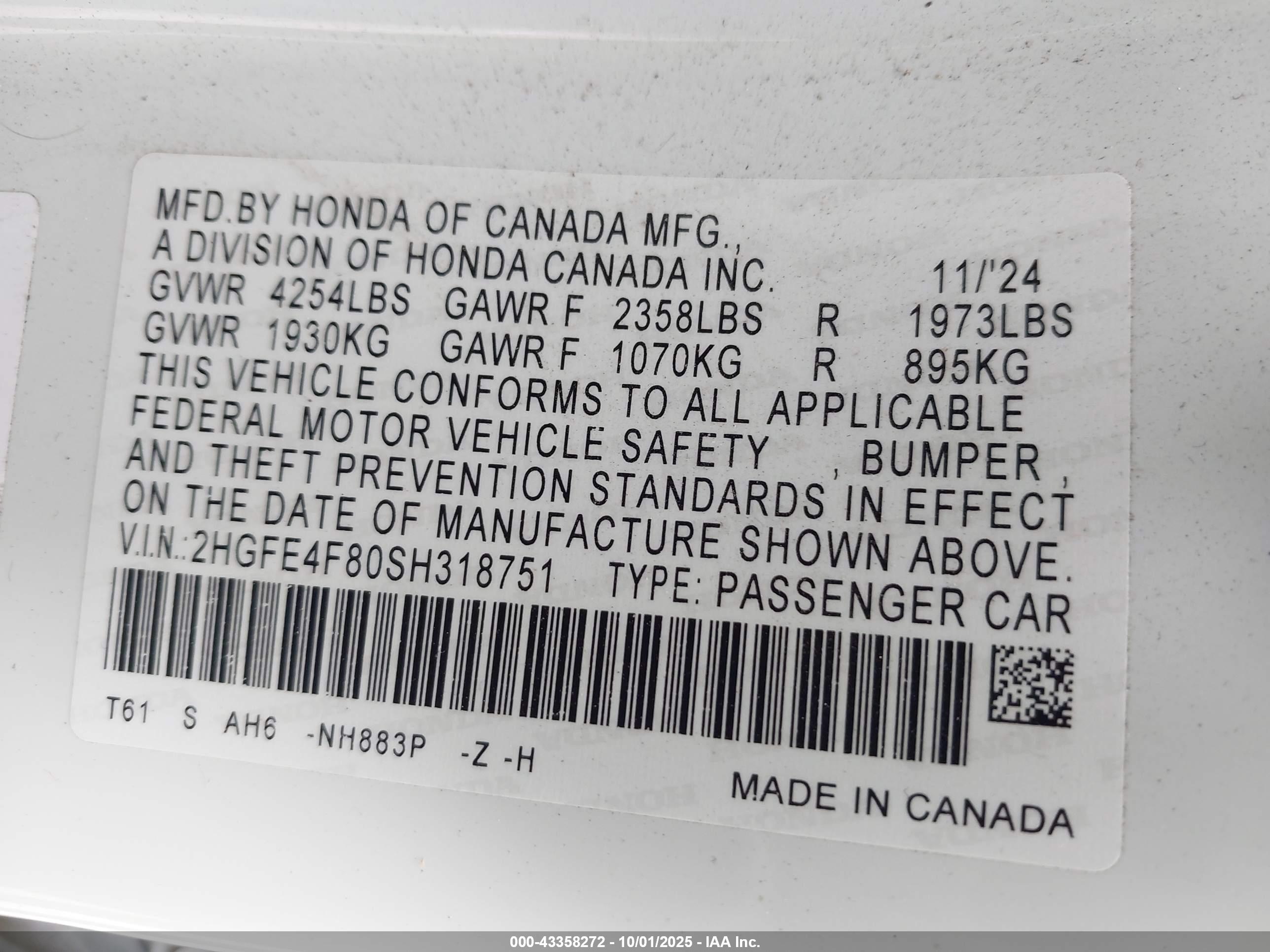 HONDA CIVIC image 9