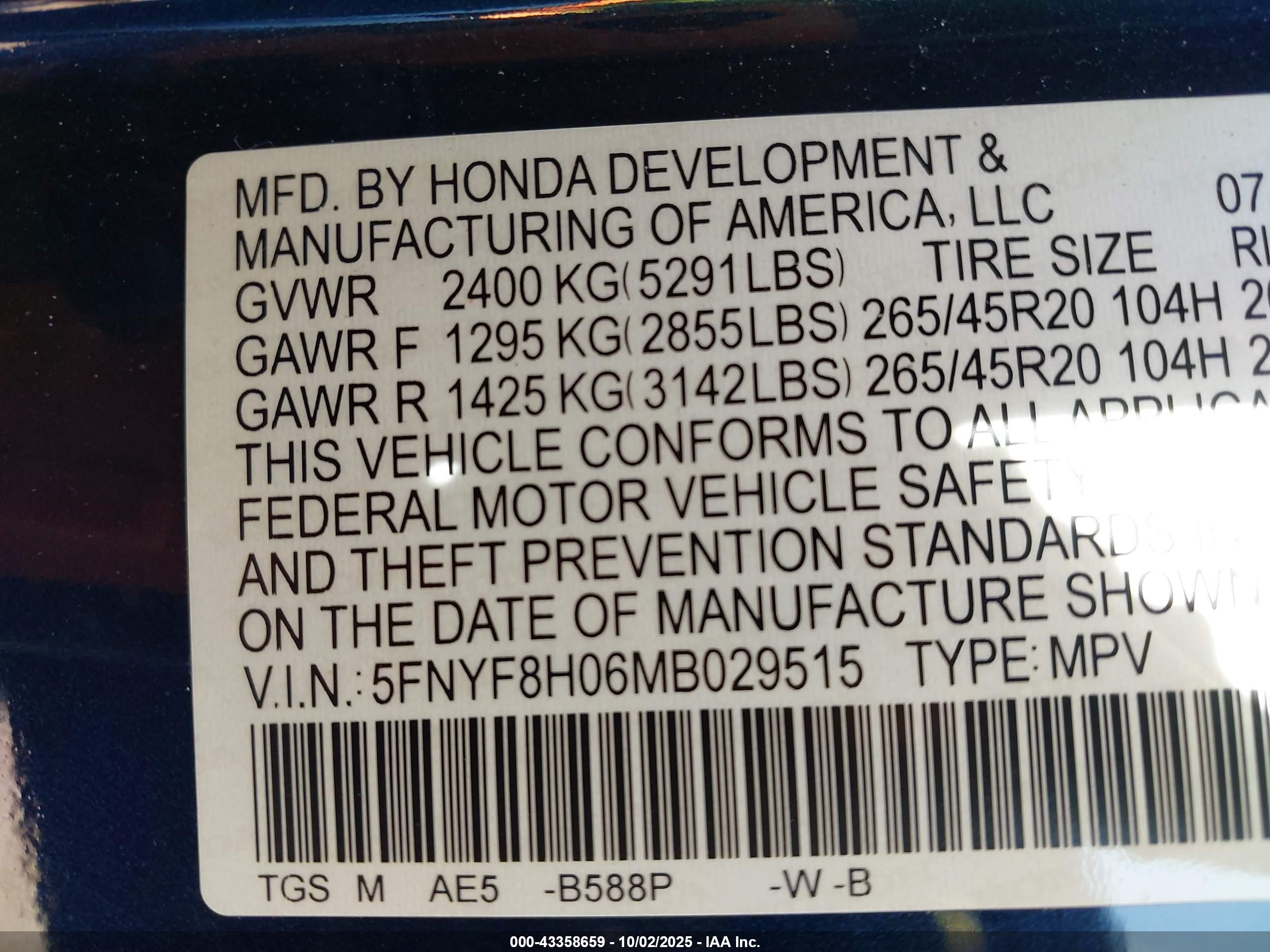 HONDA PASSPORT image 9