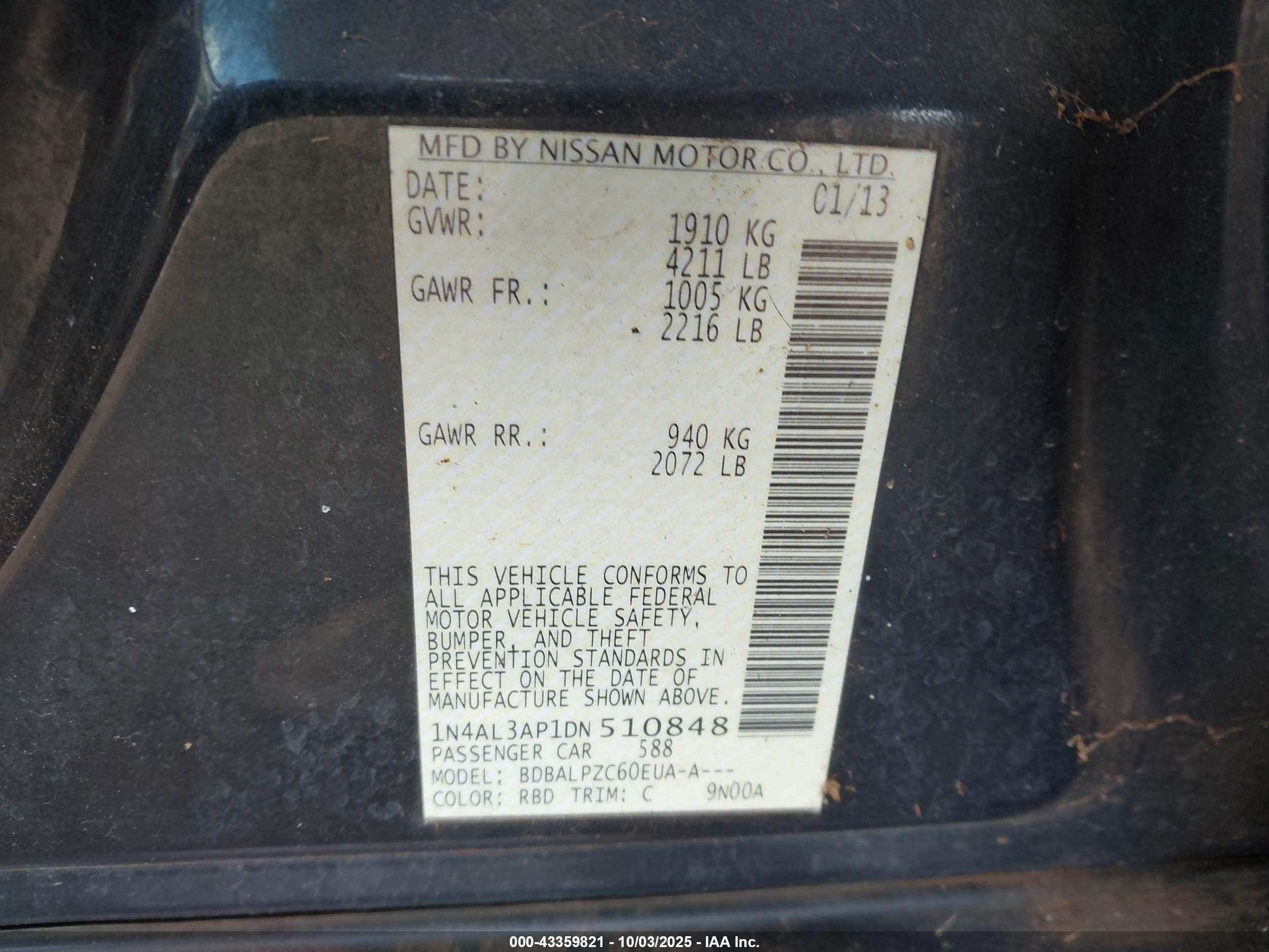 NISSAN ALTIMA image 9