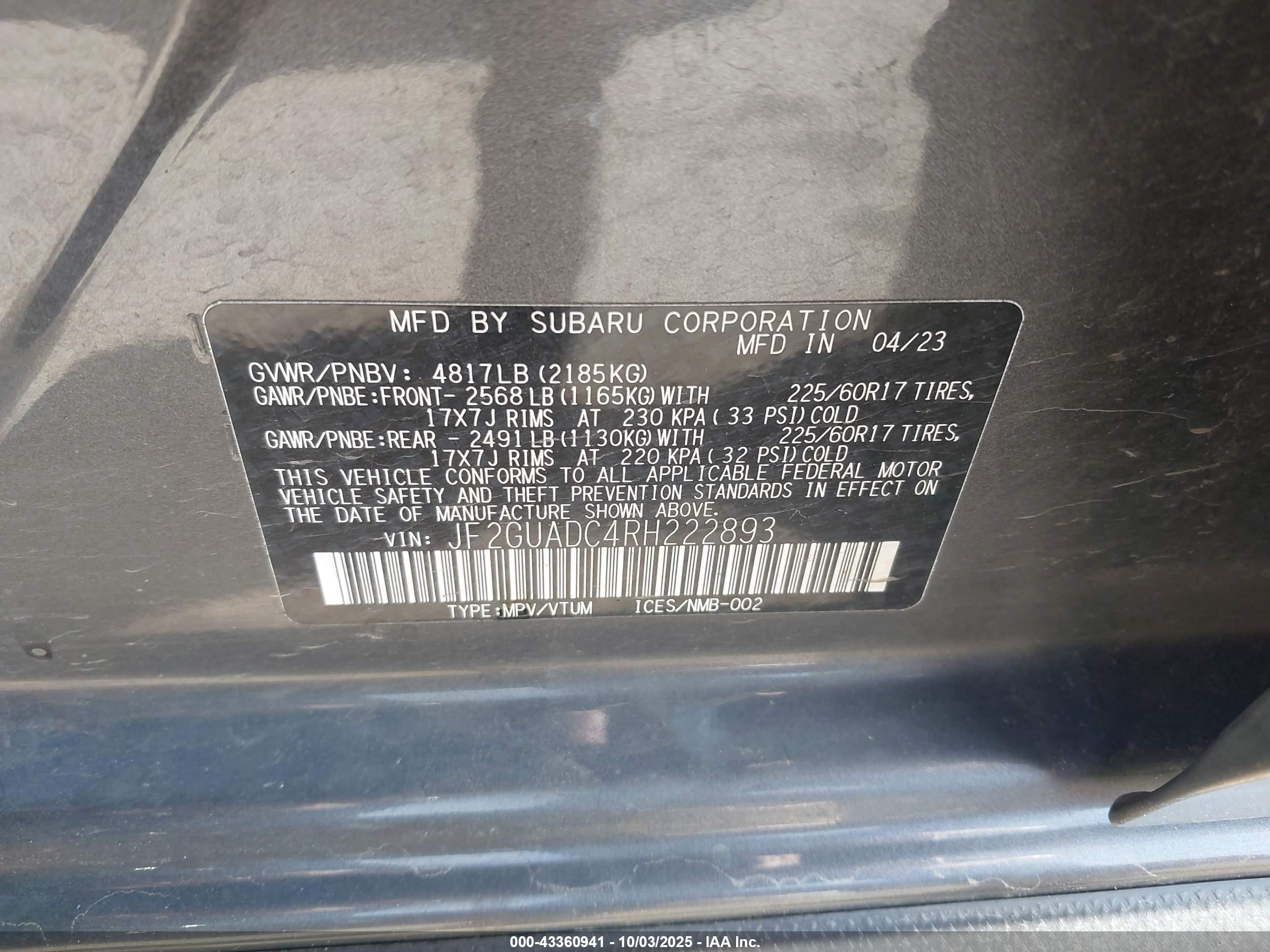 SUBARU CROSSTREK image 9