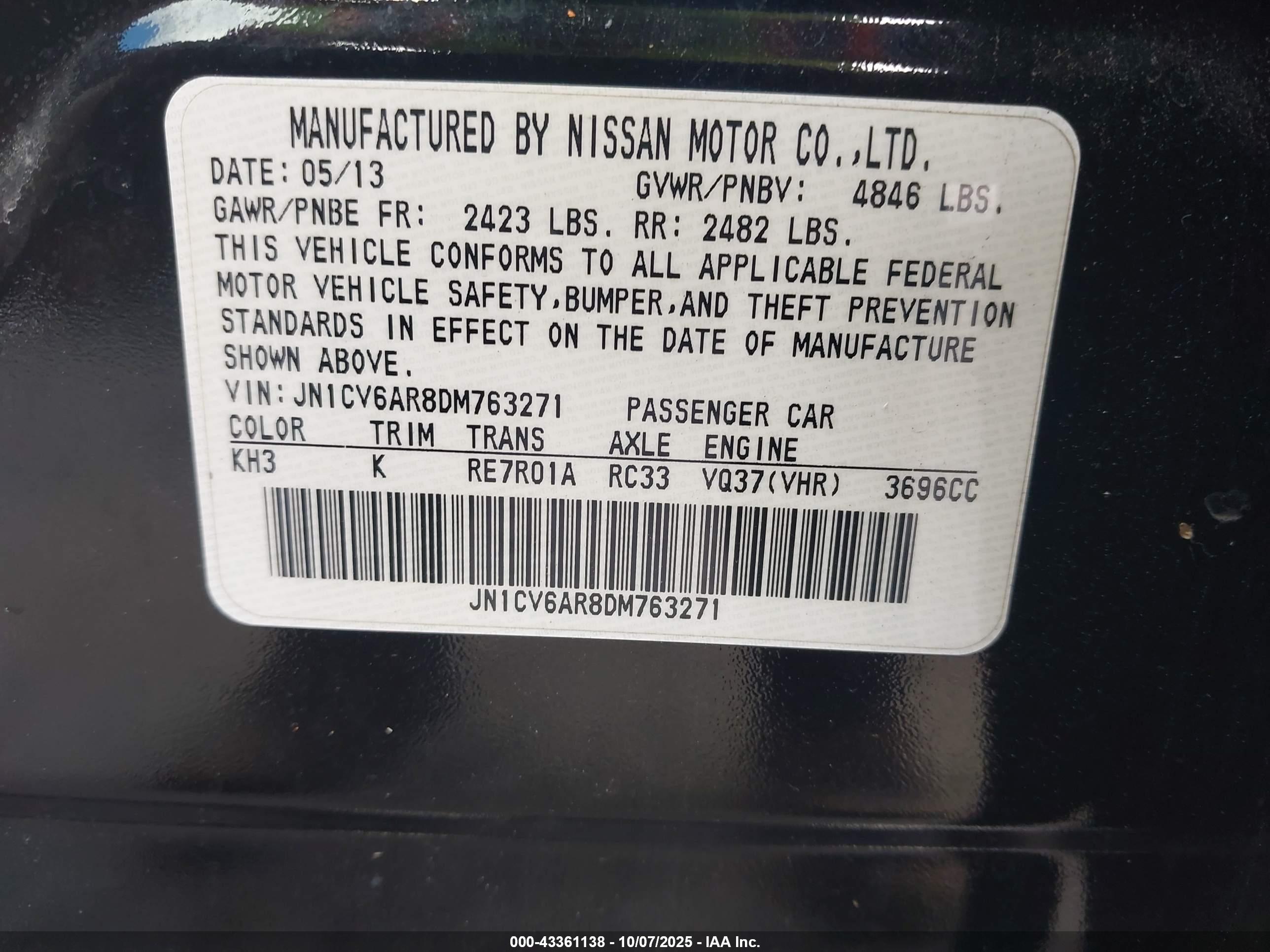 INFINITI G37X image 9
