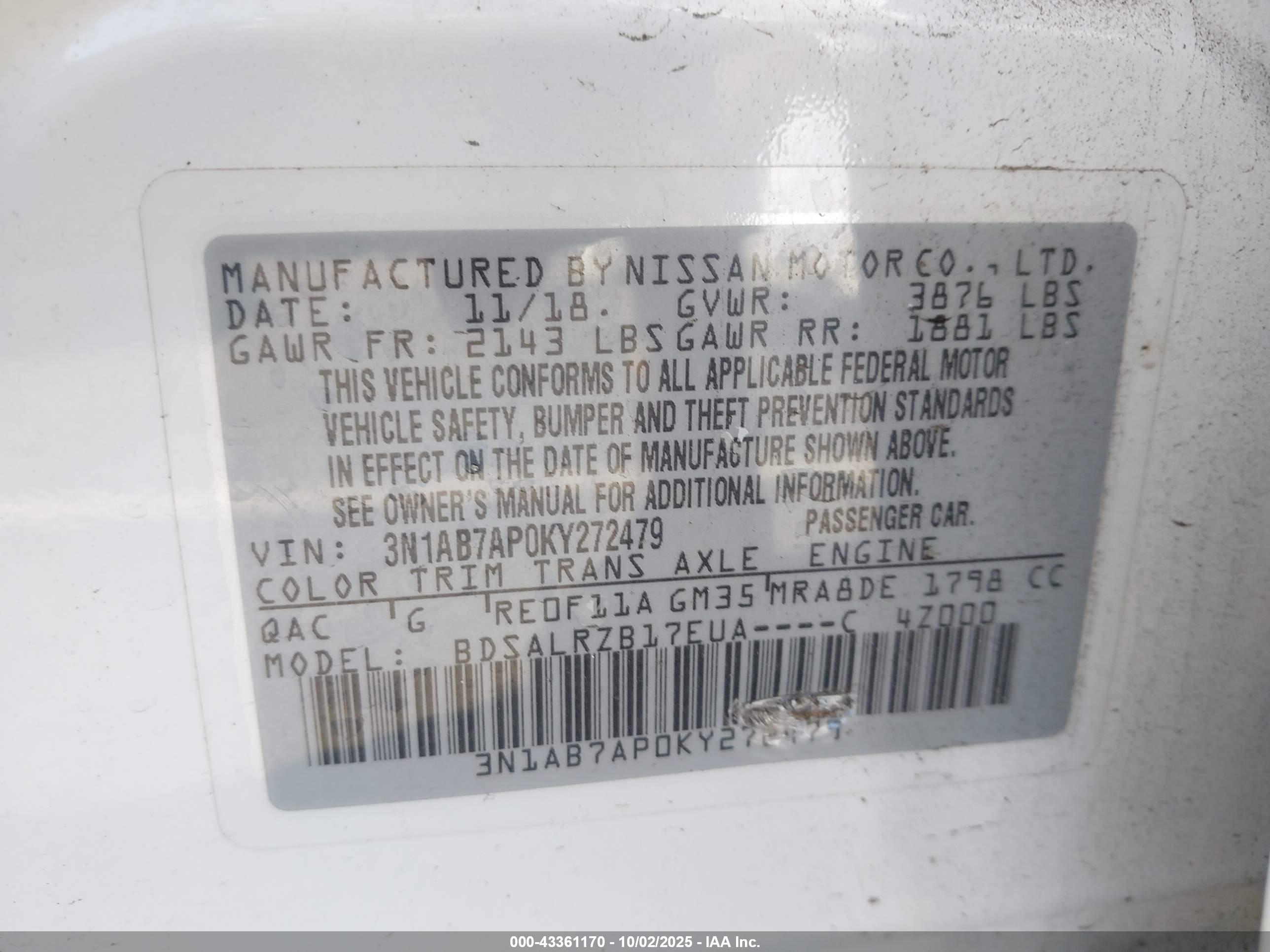 NISSAN SENTRA image 9