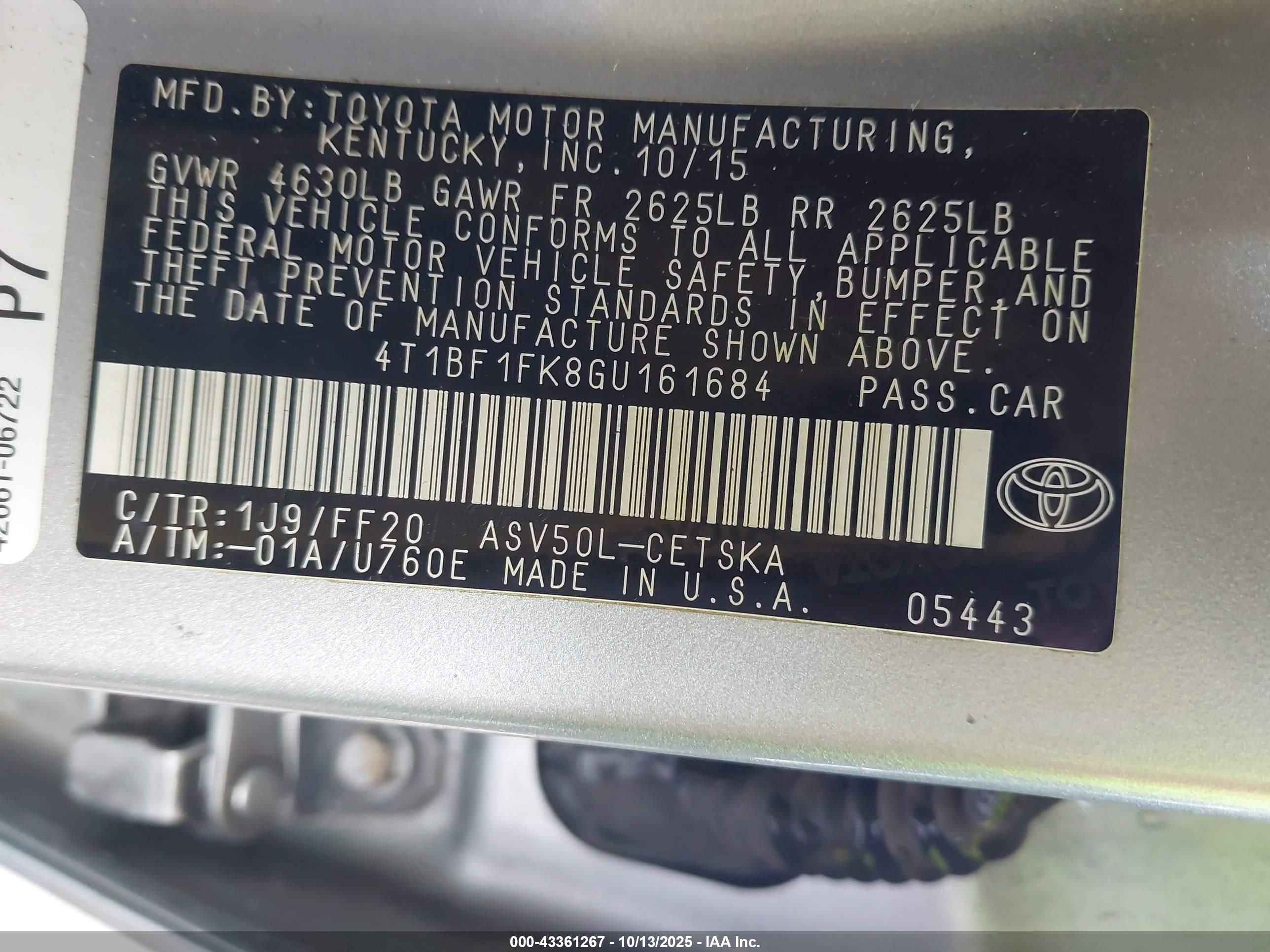 TOYOTA CAMRY image 9