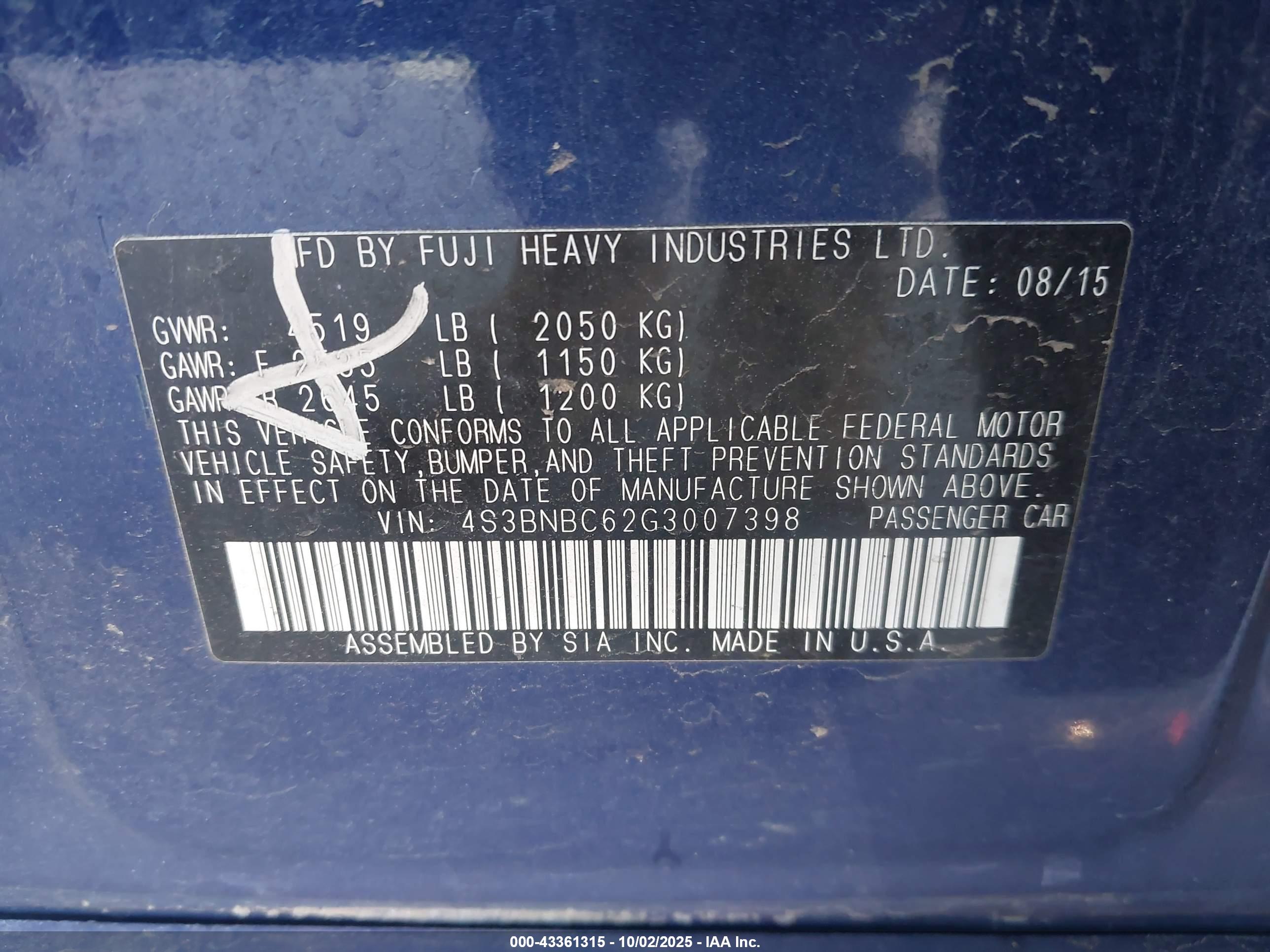 SUBARU LEGACY image 9
