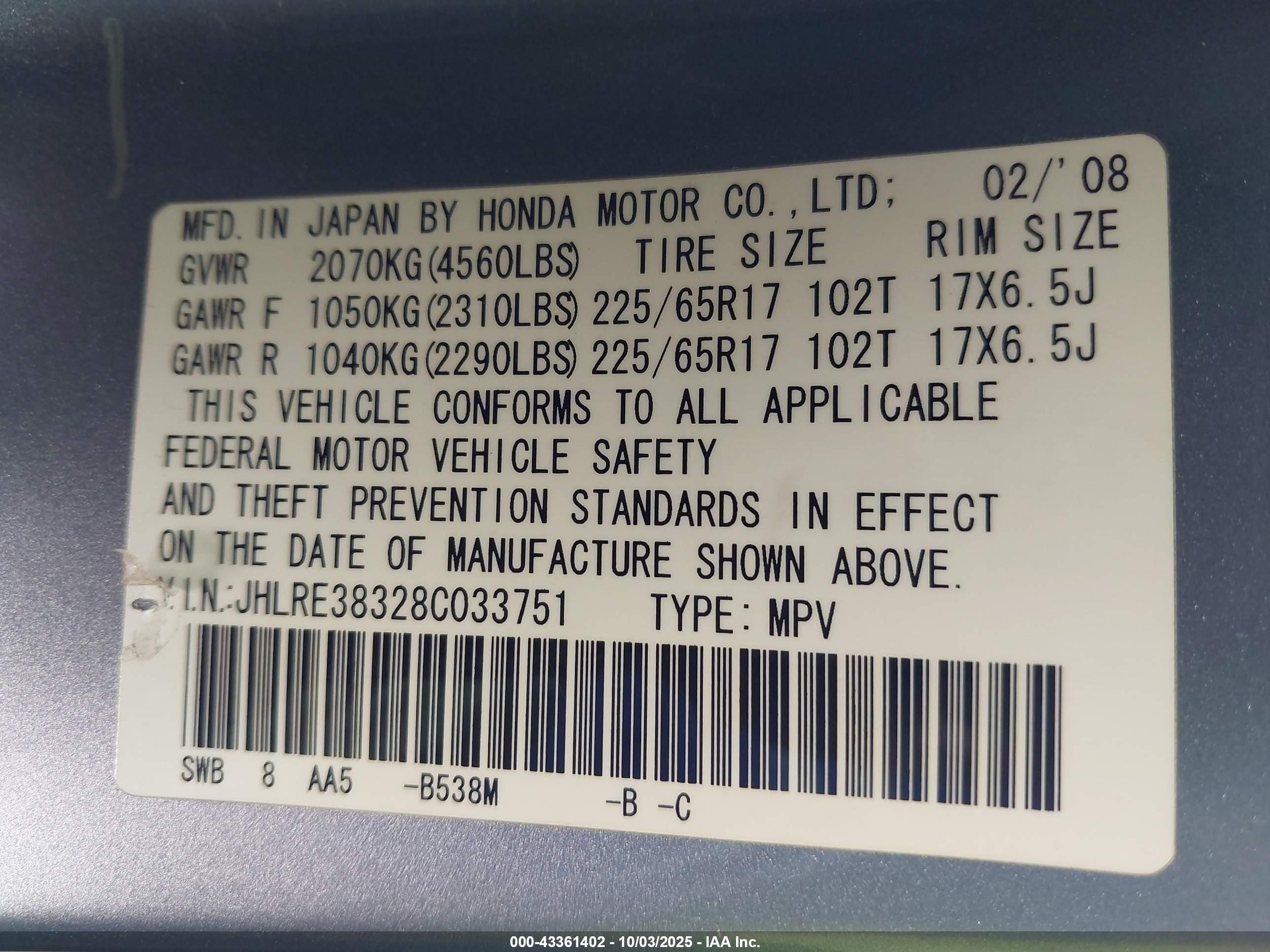 HONDA CR-V image 9