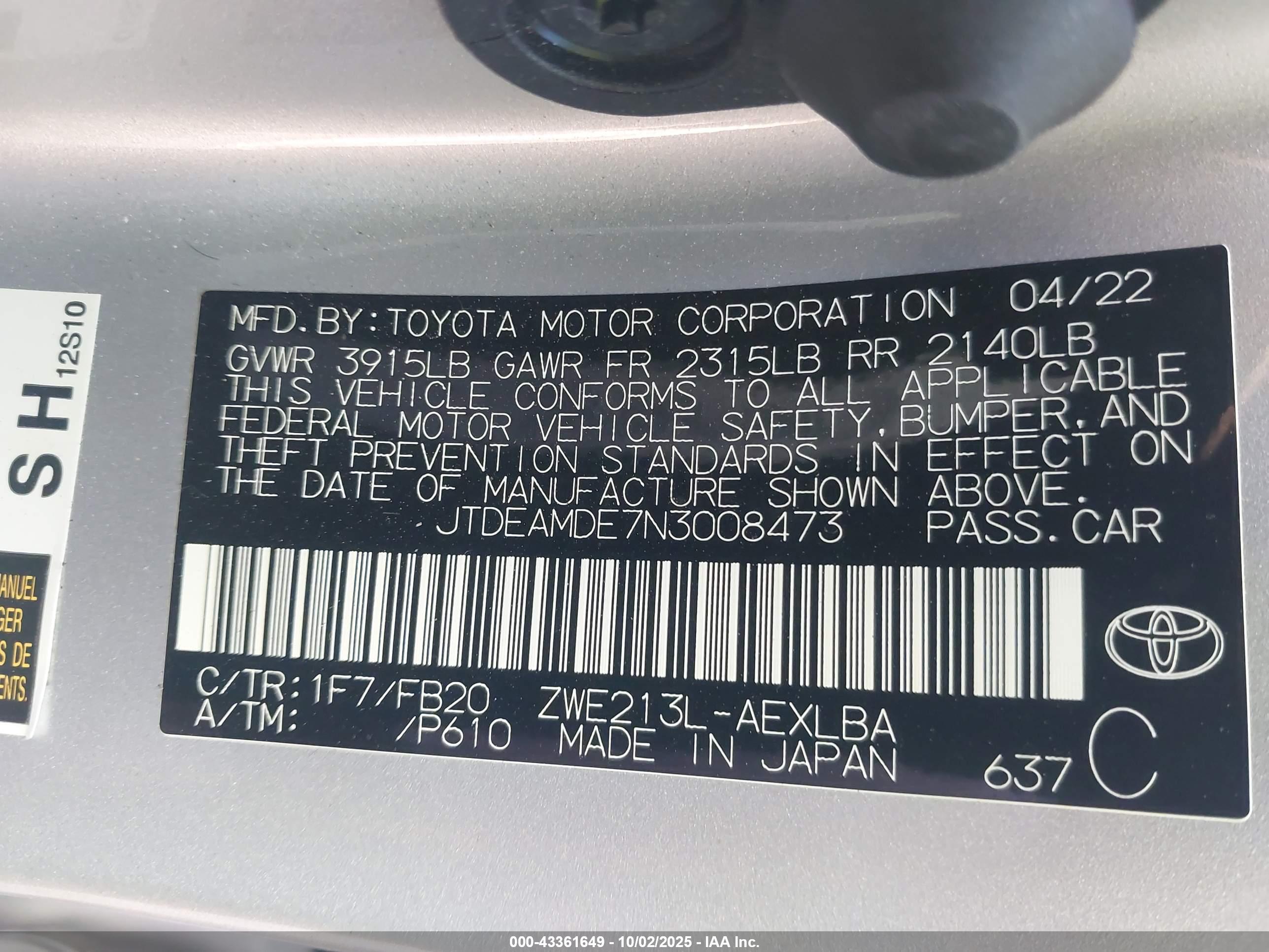 TOYOTA COROLLA image 9