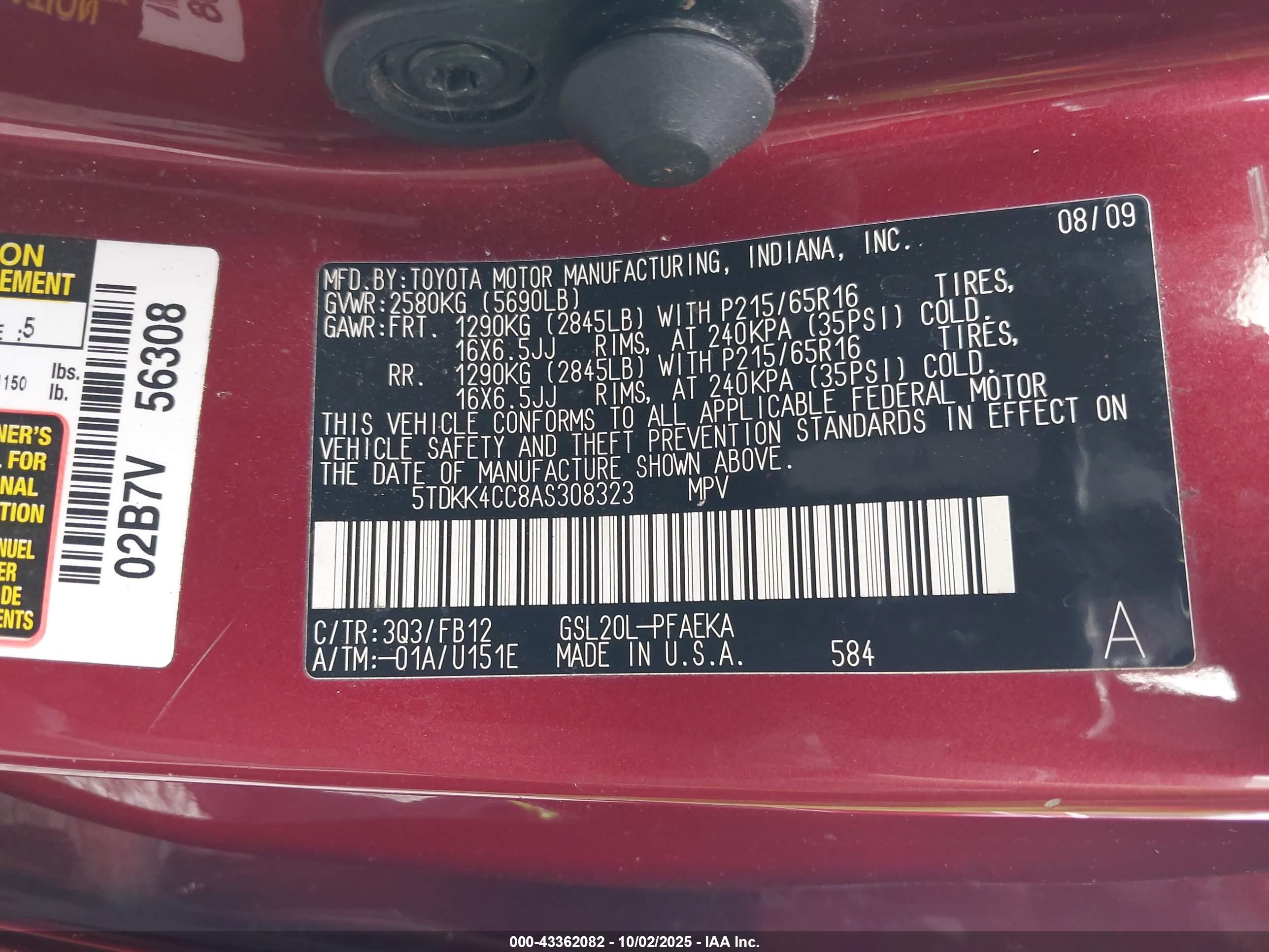 TOYOTA SIENNA image 9