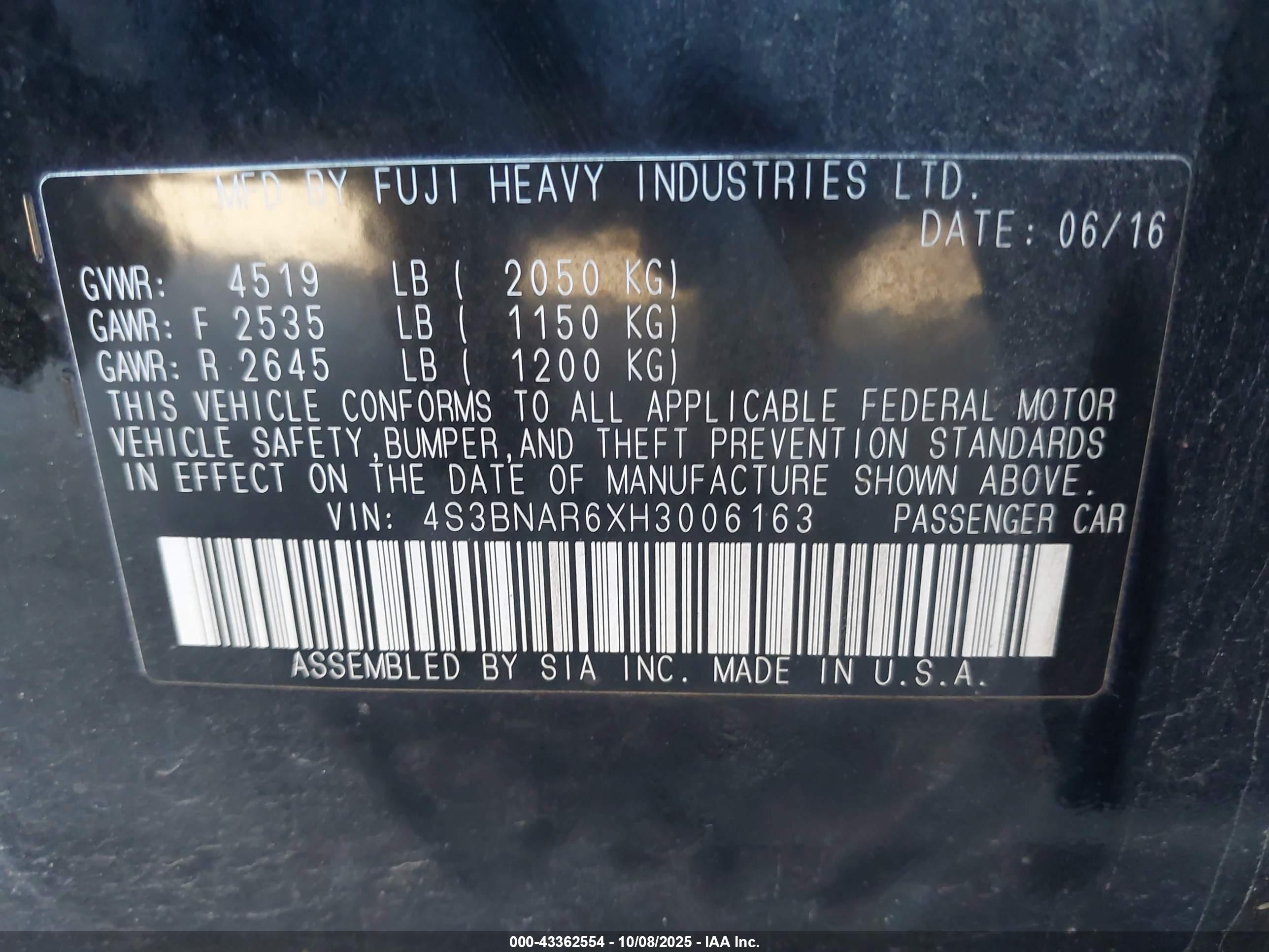 SUBARU LEGACY image 9