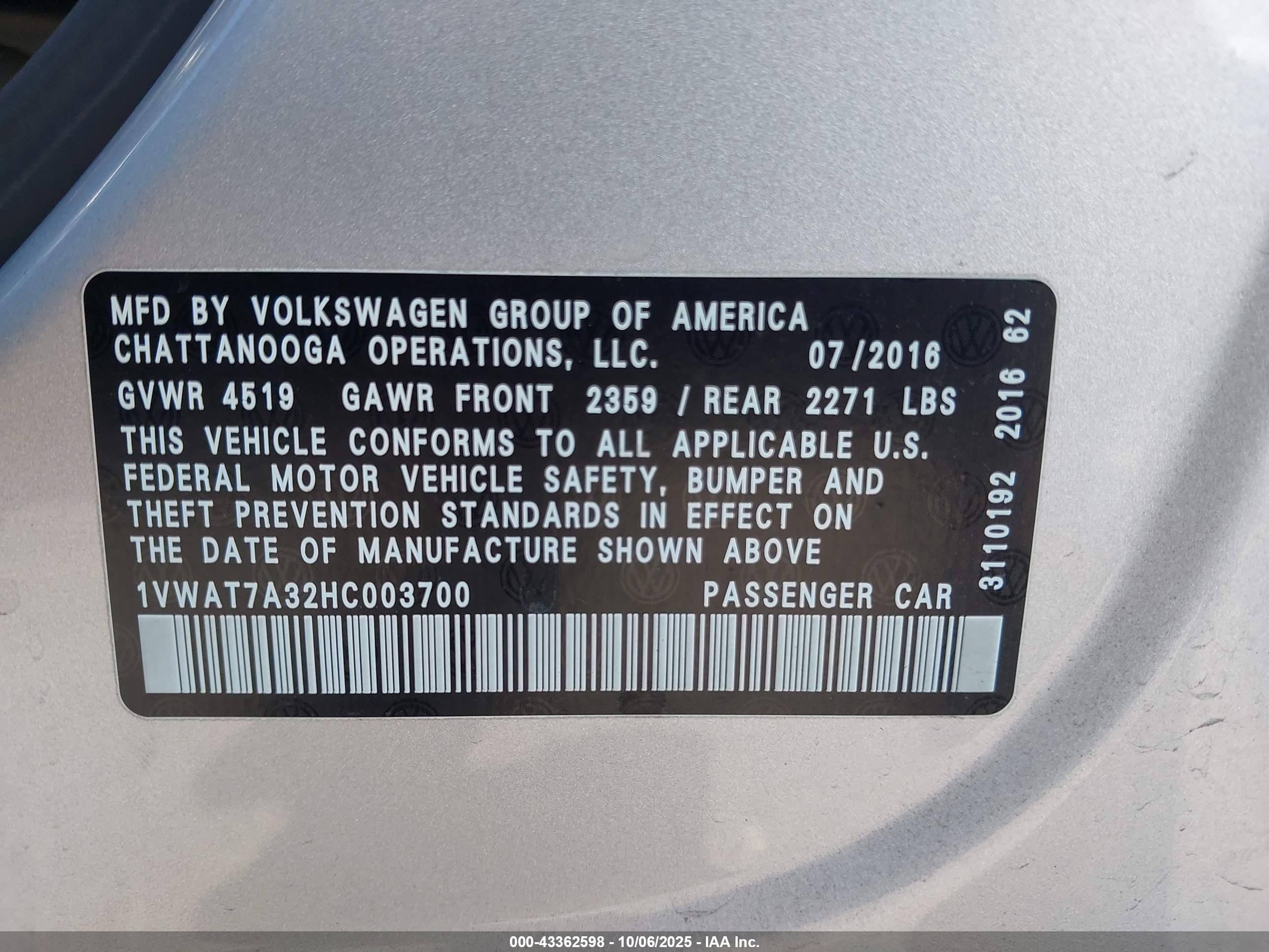 VOLKSWAGEN PASSAT image 9
