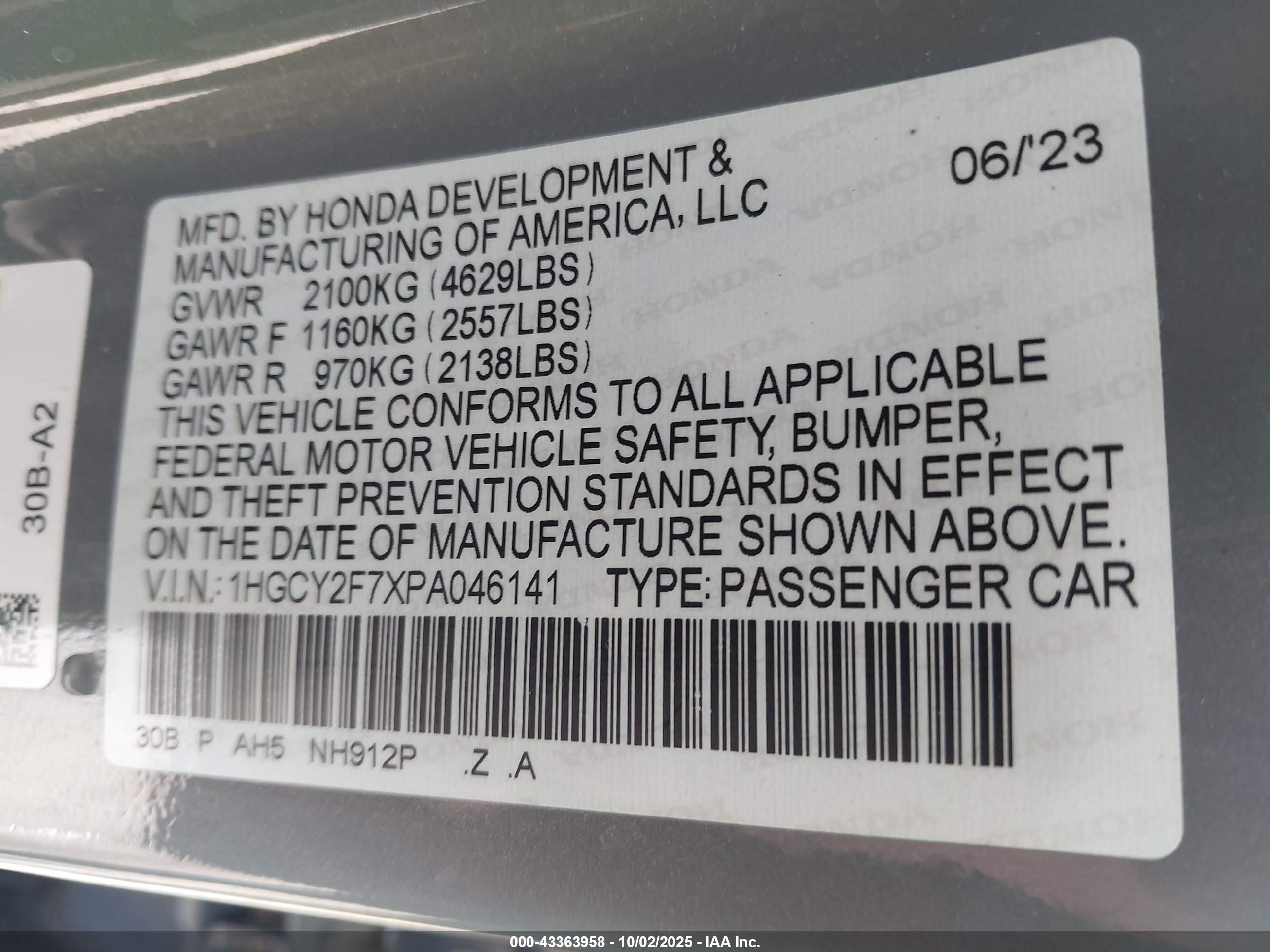 HONDA ACCORD image 9