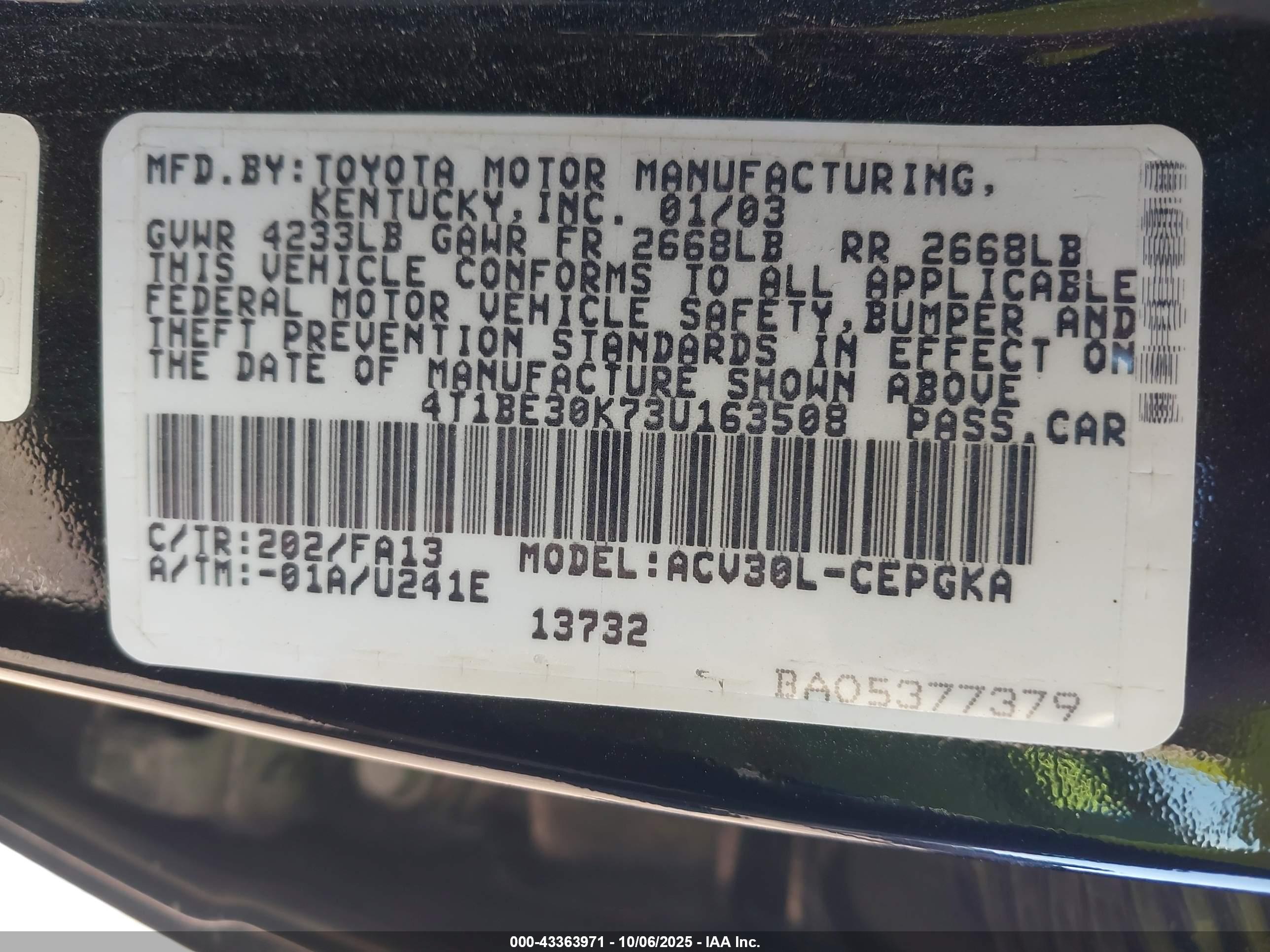 TOYOTA CAMRY image 9