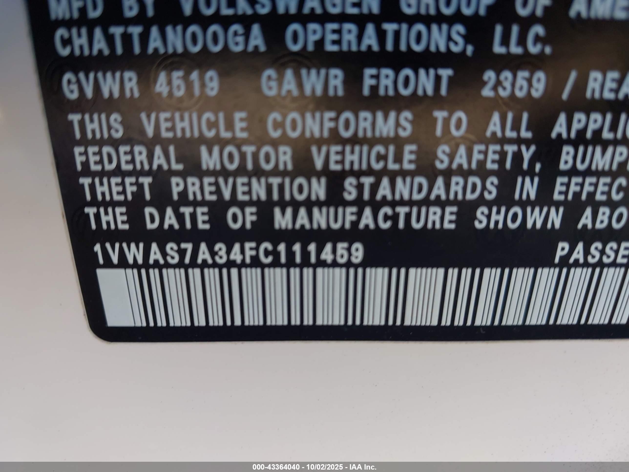 VOLKSWAGEN PASSAT image 9