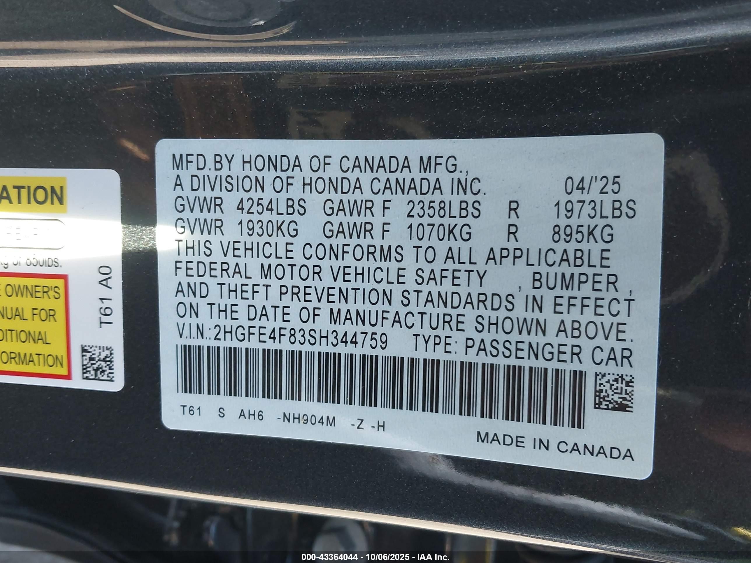 HONDA CIVIC image 9