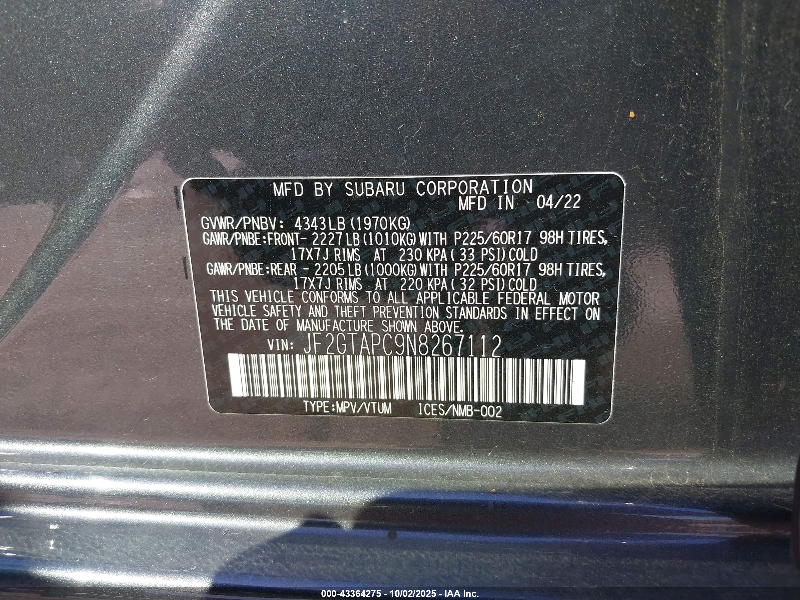 SUBARU CROSSTREK image 9