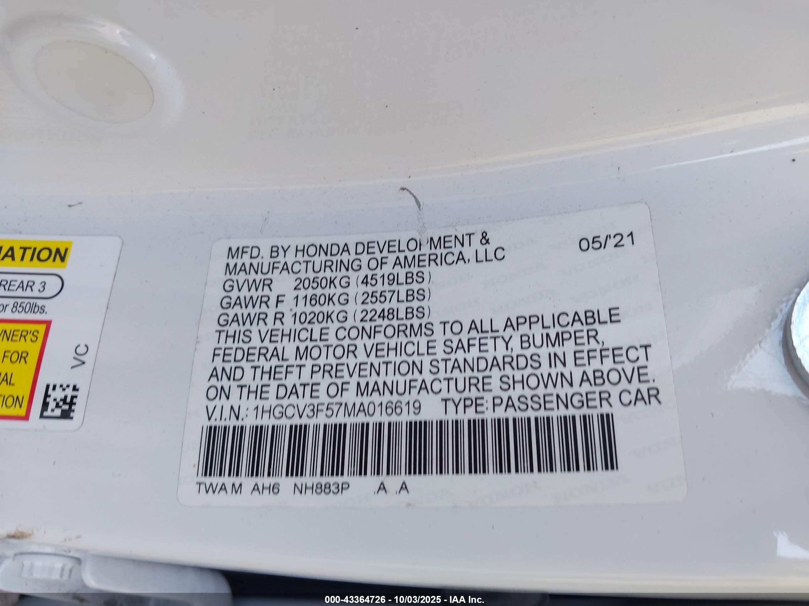 HONDA ACCORD image 9