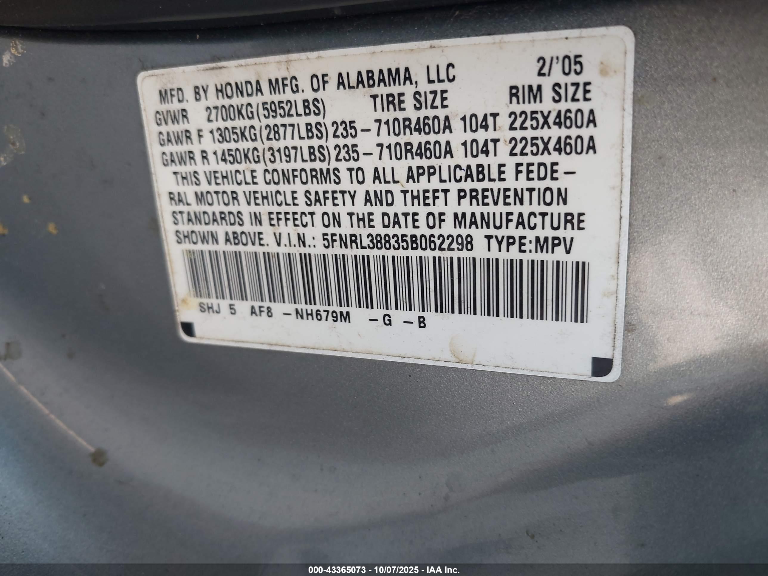 HONDA ODYSSEY image 9