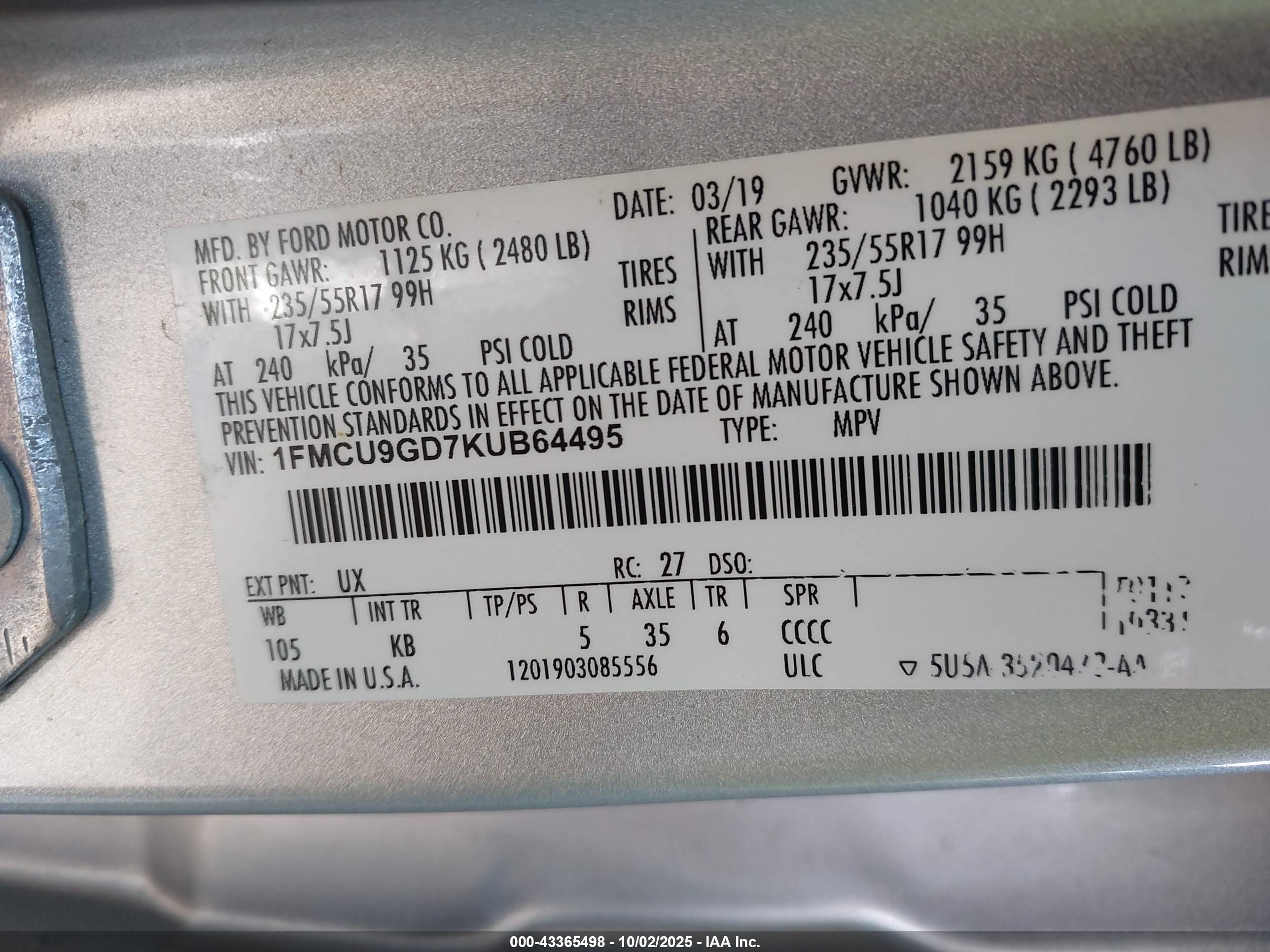 FORD ESCAPE image 9