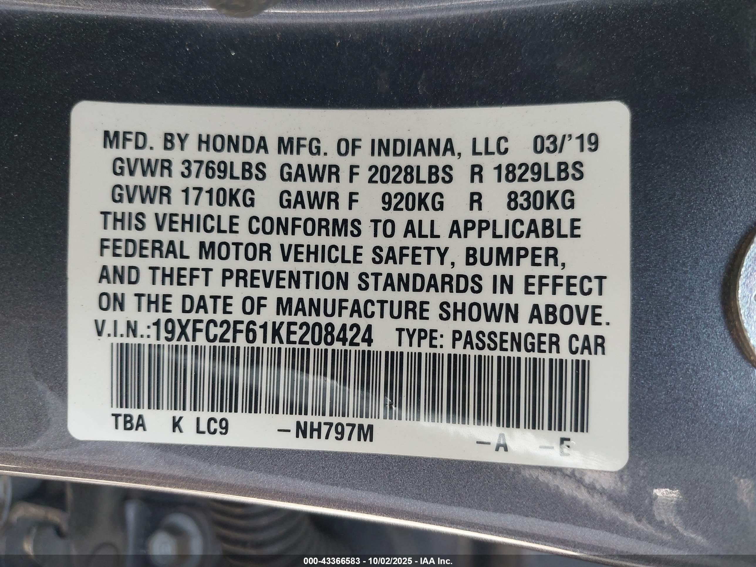 HONDA CIVIC image 9