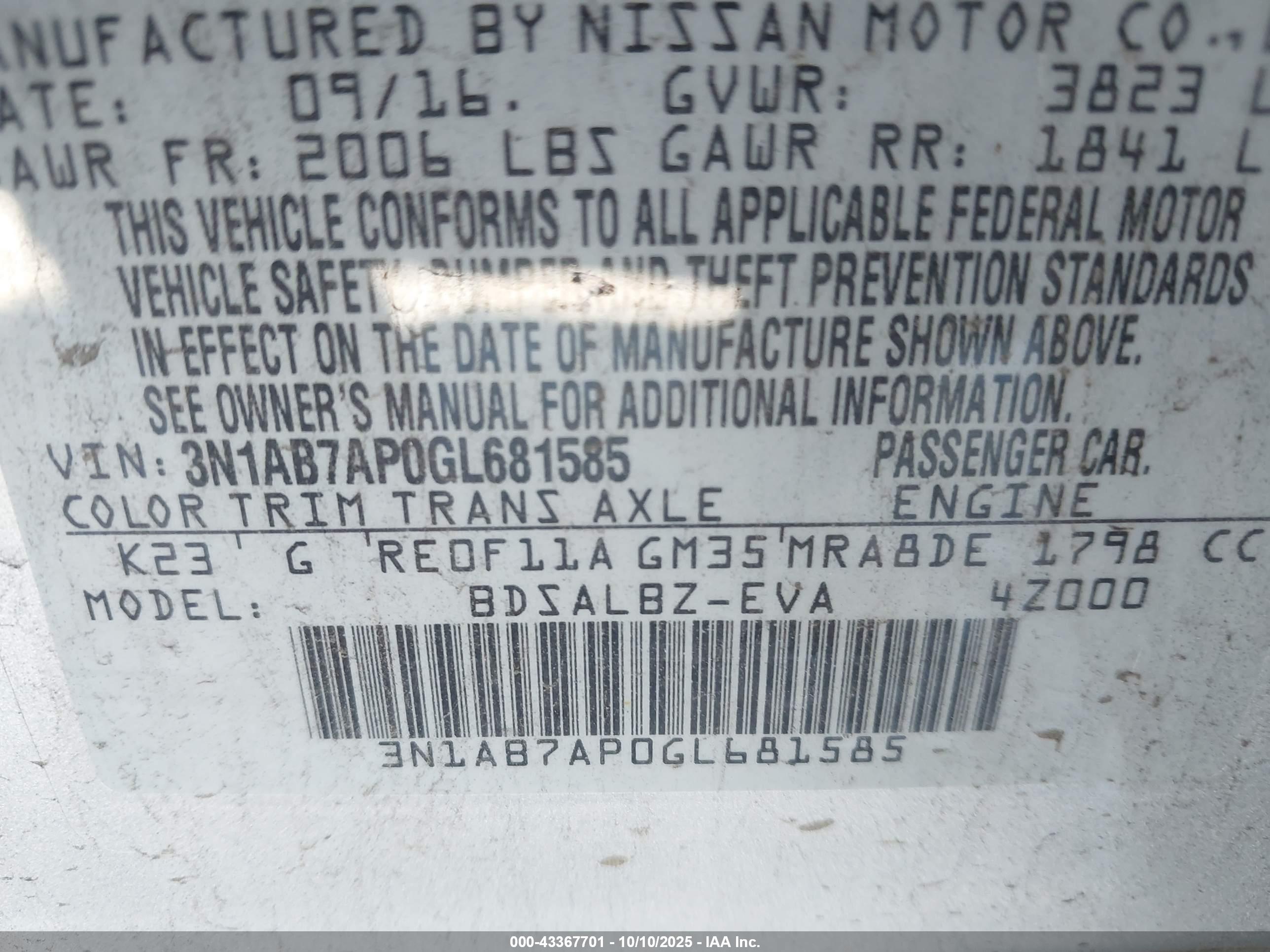 NISSAN SENTRA image 9