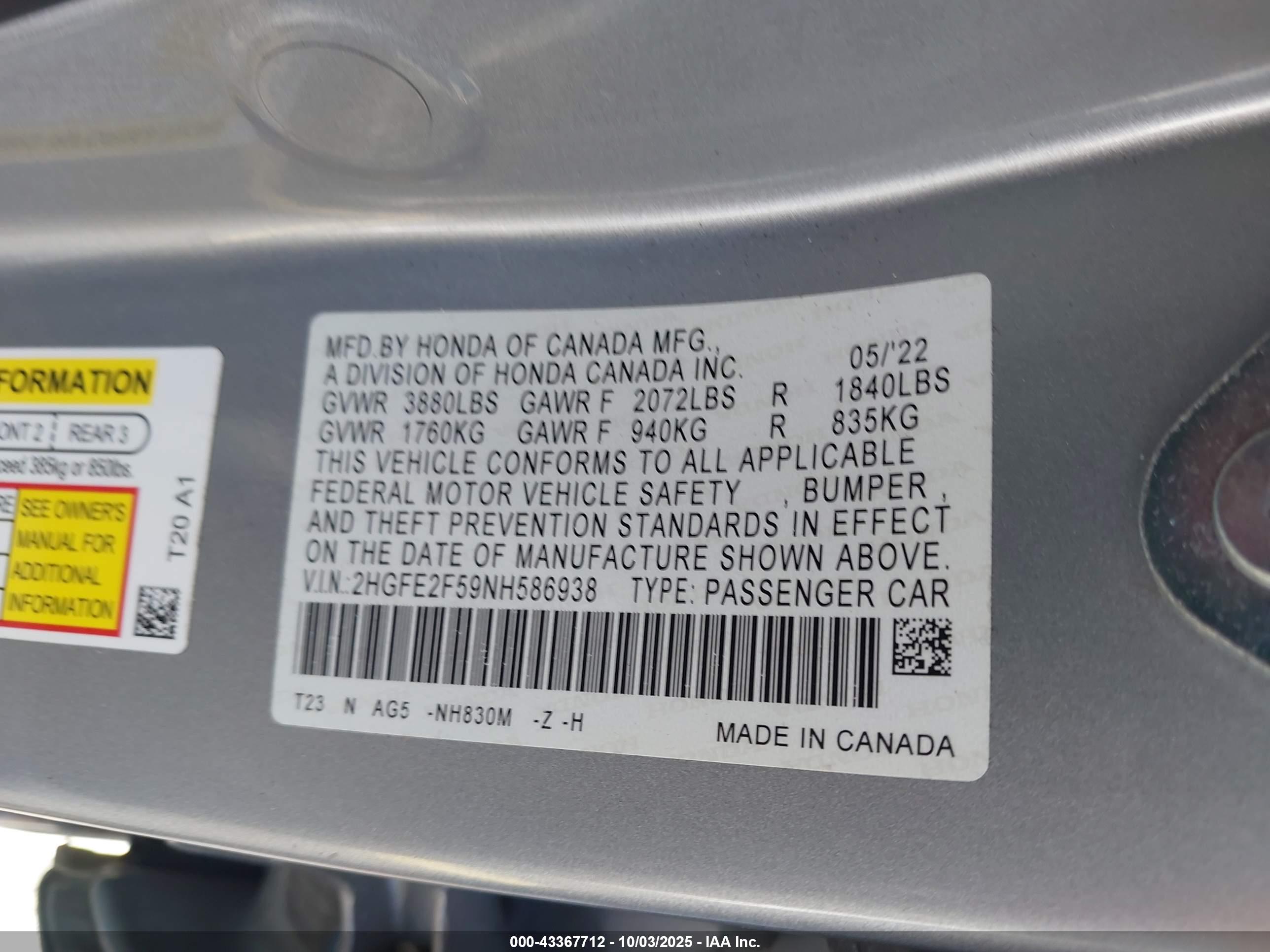 HONDA CIVIC image 9