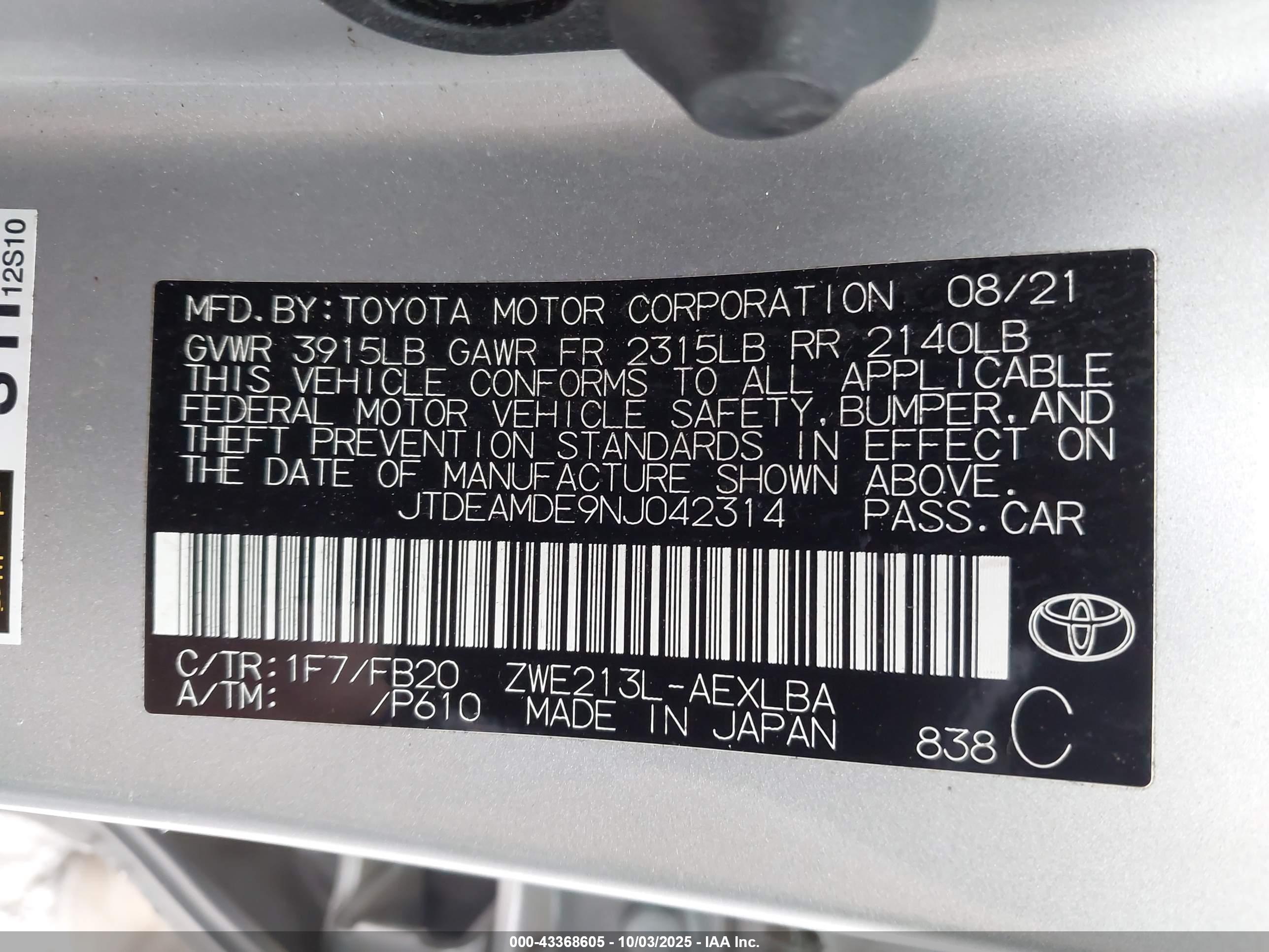 TOYOTA COROLLA image 9