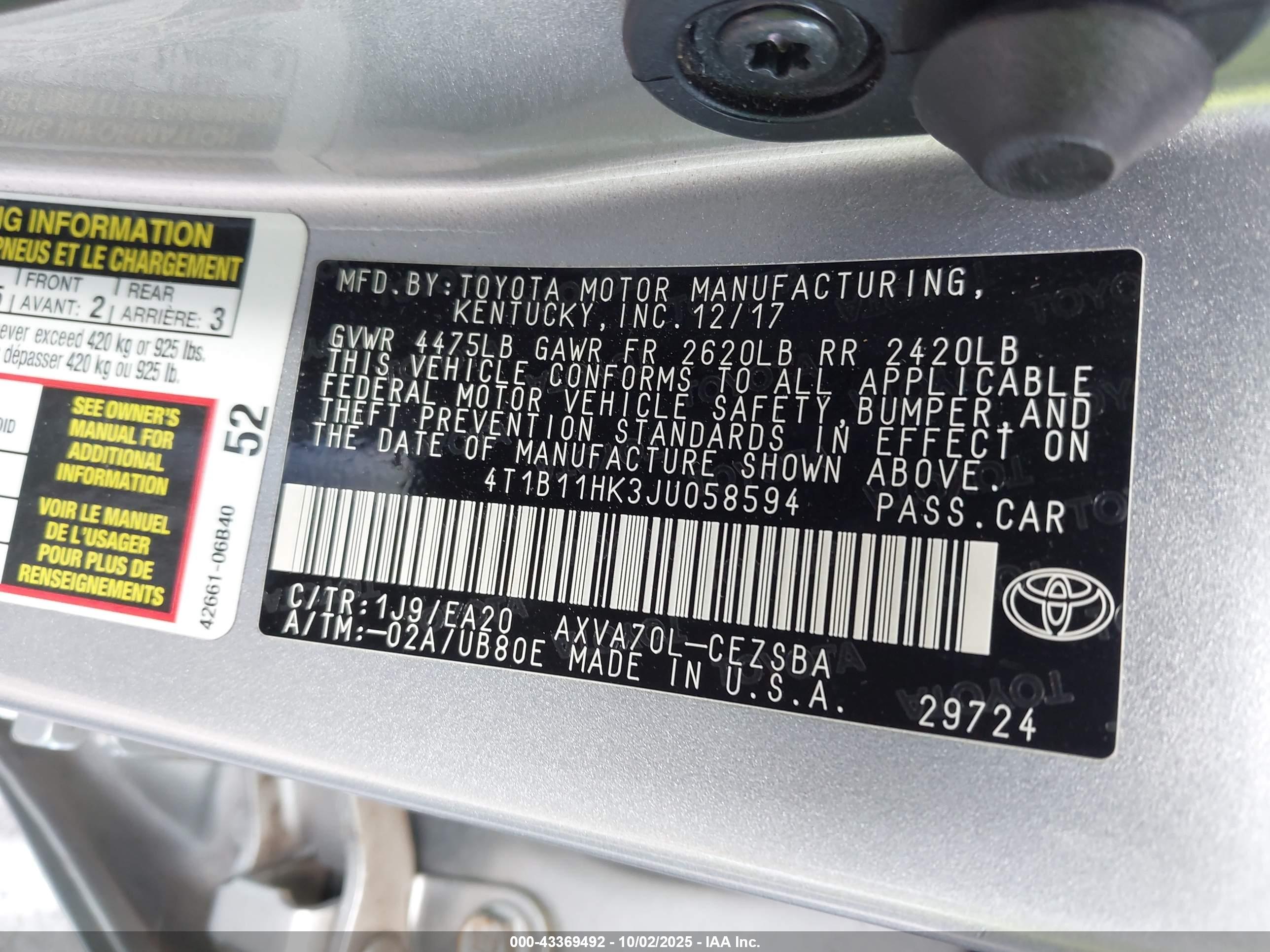 TOYOTA CAMRY image 9