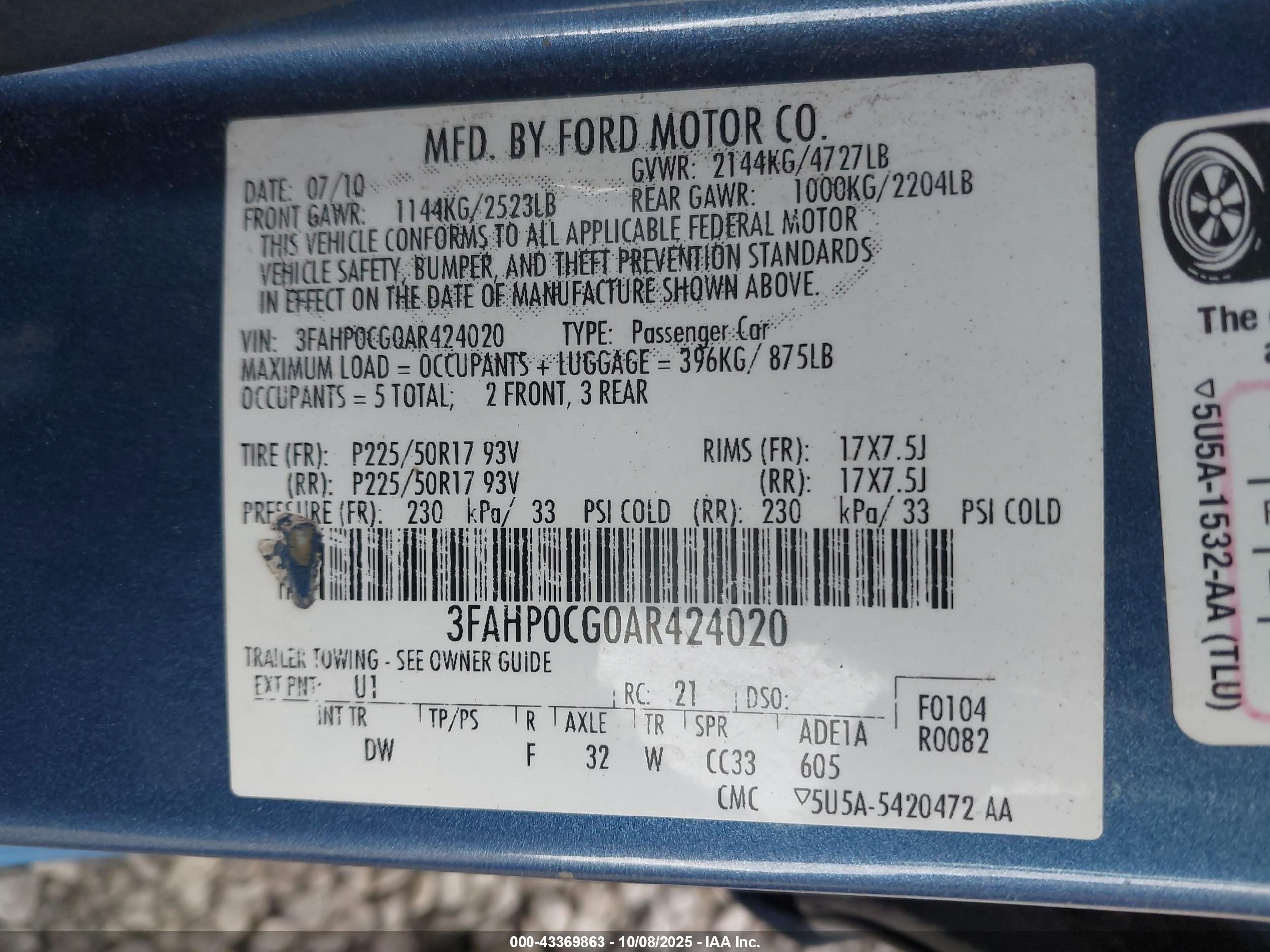 FORD FUSION image 9