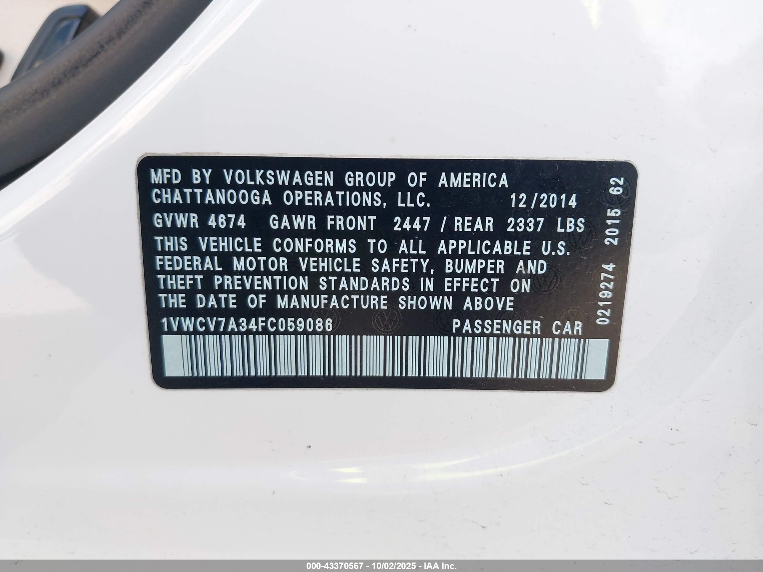 VOLKSWAGEN PASSAT image 9