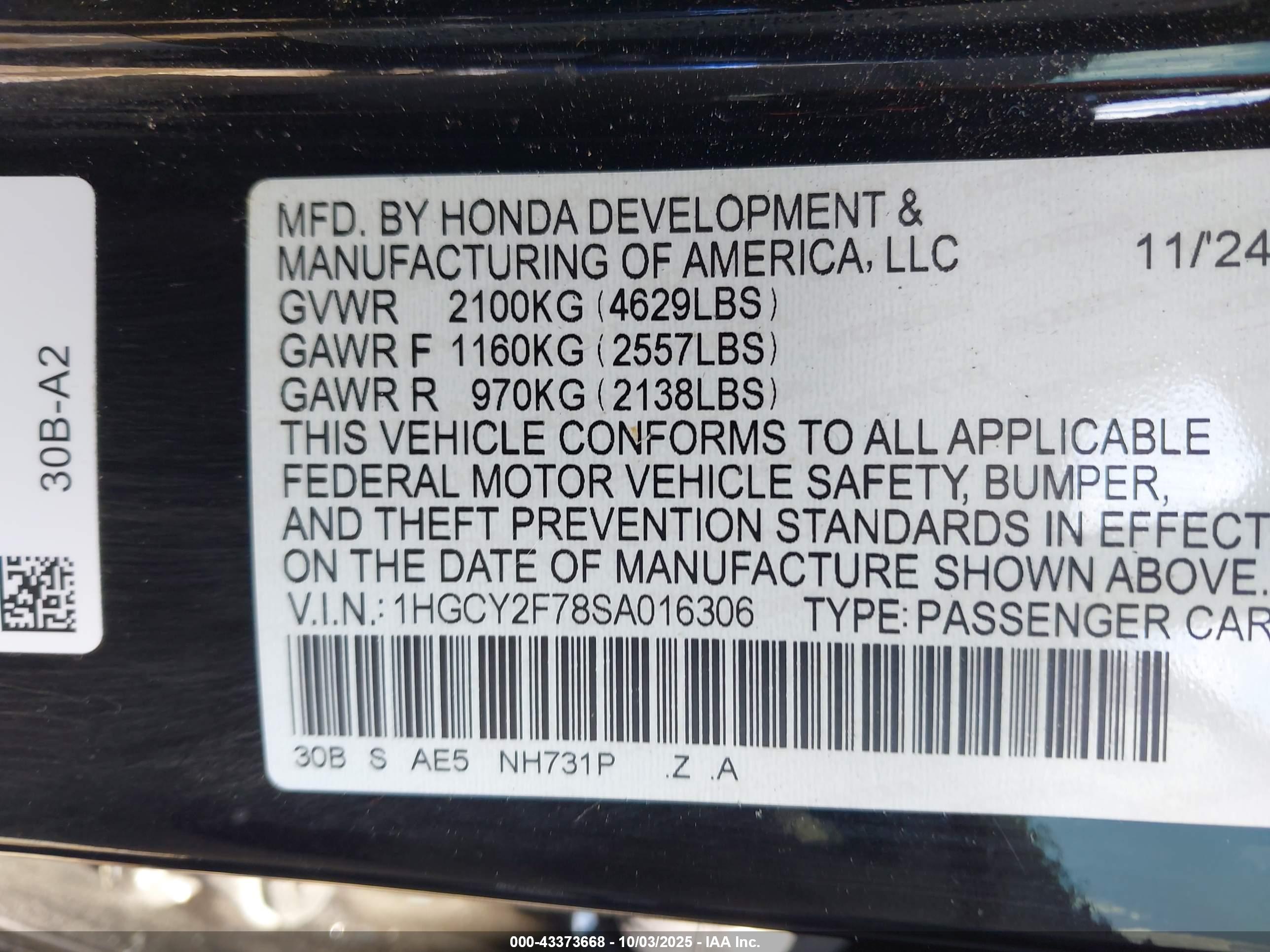 HONDA ACCORD image 9