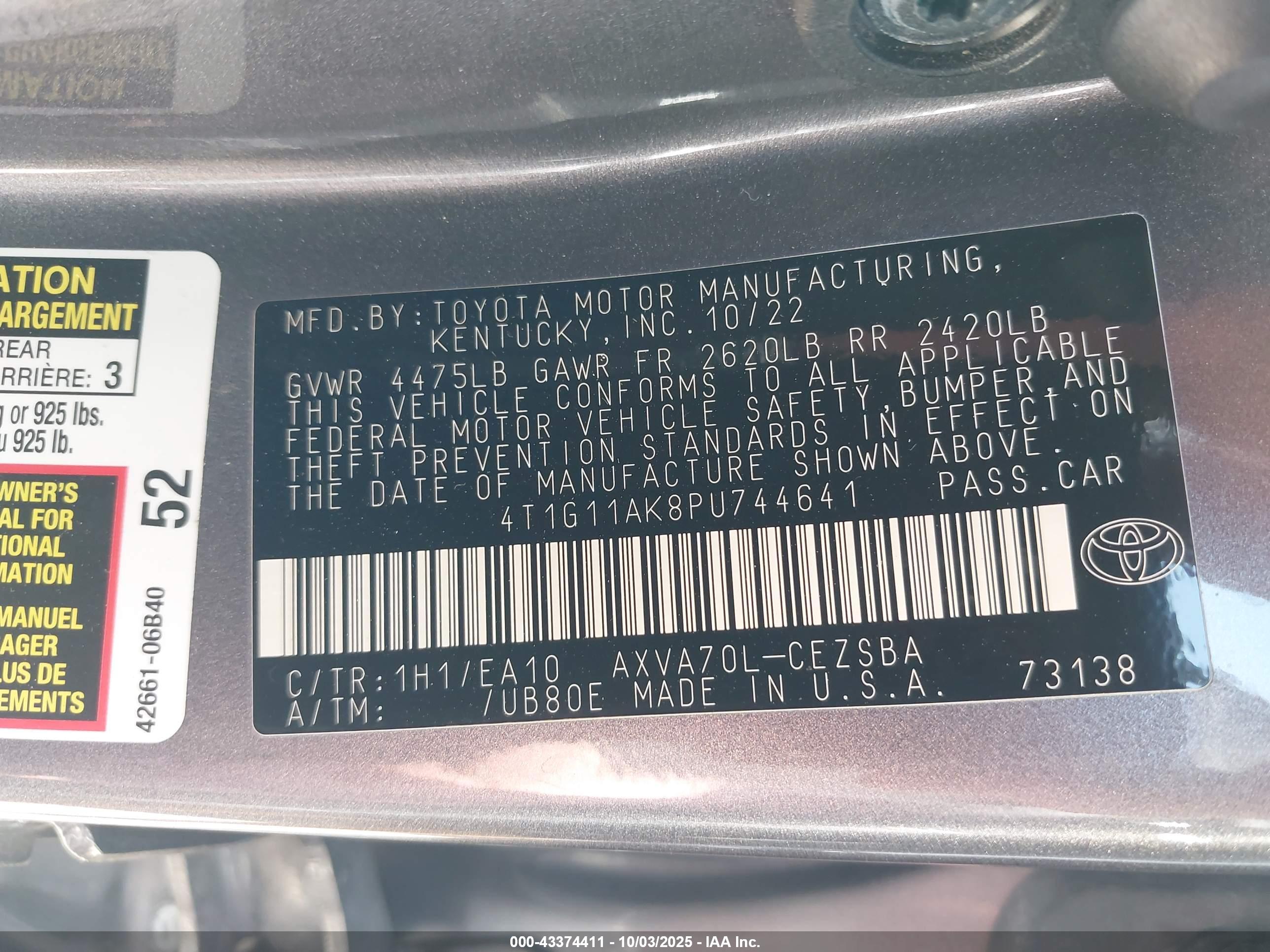 TOYOTA CAMRY image 9